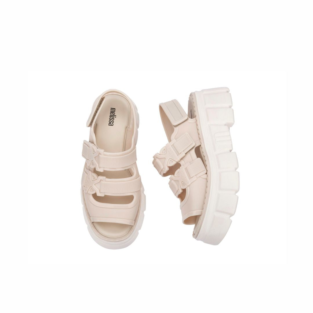 Melissa Rebel Sandal AD Beige White Sandały Na Platformie Damskie Beżowe