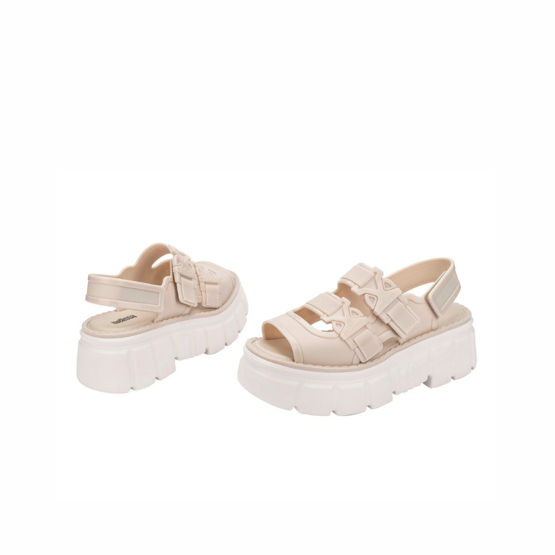 Melissa Rebel Sandal AD Beige White Sandały Na Platformie Damskie Beżowe