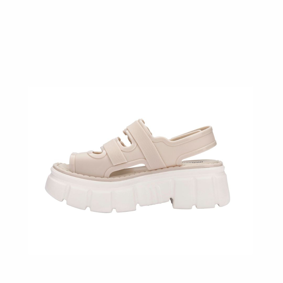 Melissa Rebel Sandal AD Beige White Sandały Na Platformie Damskie Beżowe