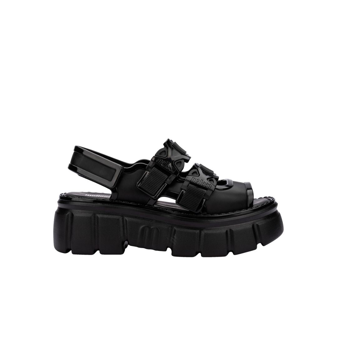 Melissa Rebel Sandal AD Black Sandały Na Platformie Damskie Czarne