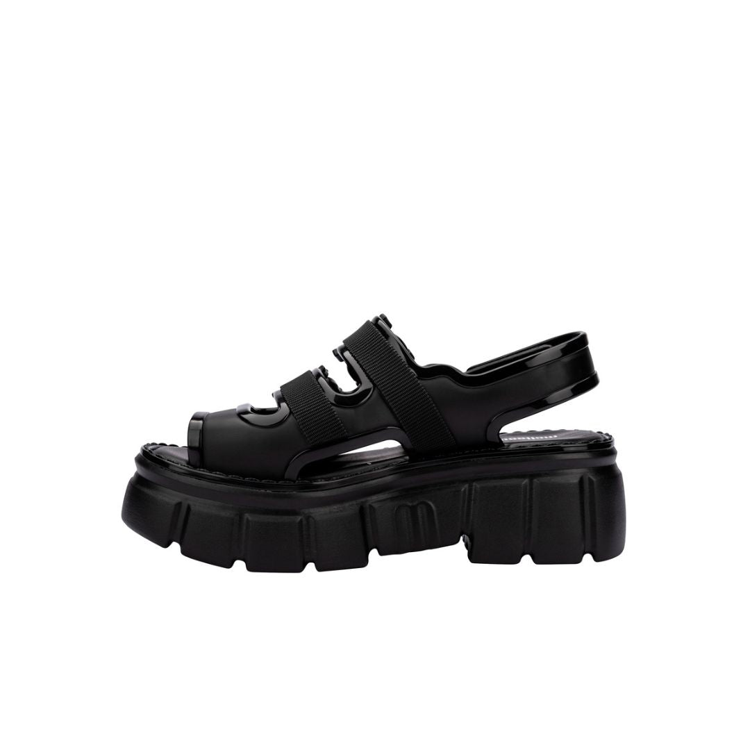 Melissa Rebel Sandal AD Black Sandały Na Platformie Damskie Czarne