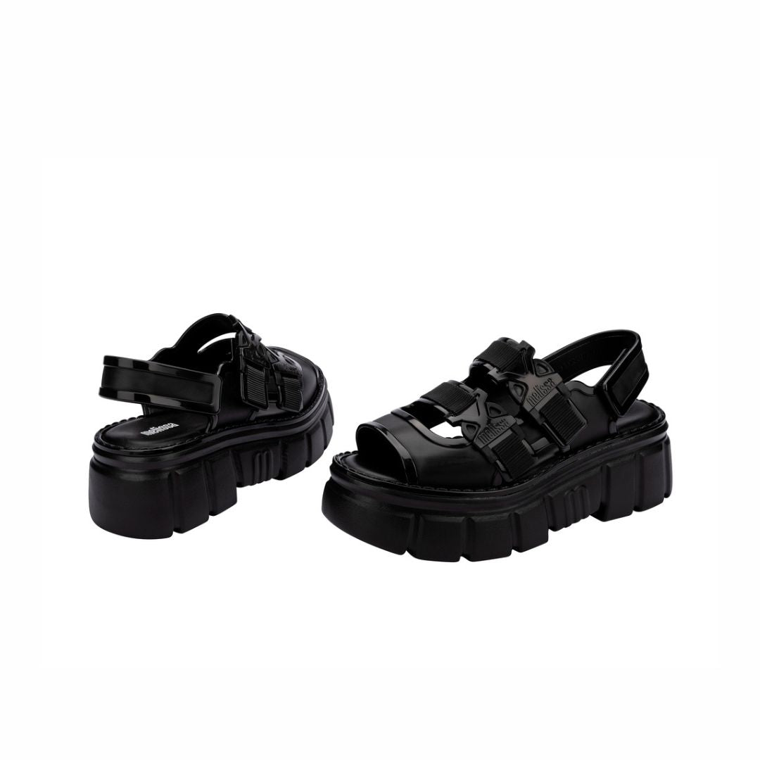 Melissa Rebel Sandal AD Black Sandały Na Platformie Damskie Czarne