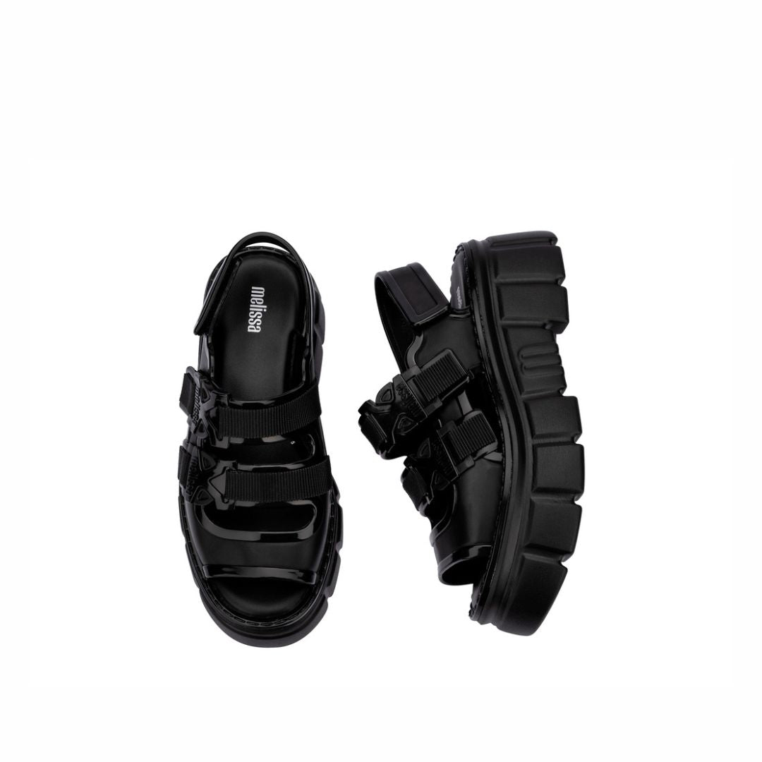 Melissa Rebel Sandal AD Black Sandały Na Platformie Damskie Czarne