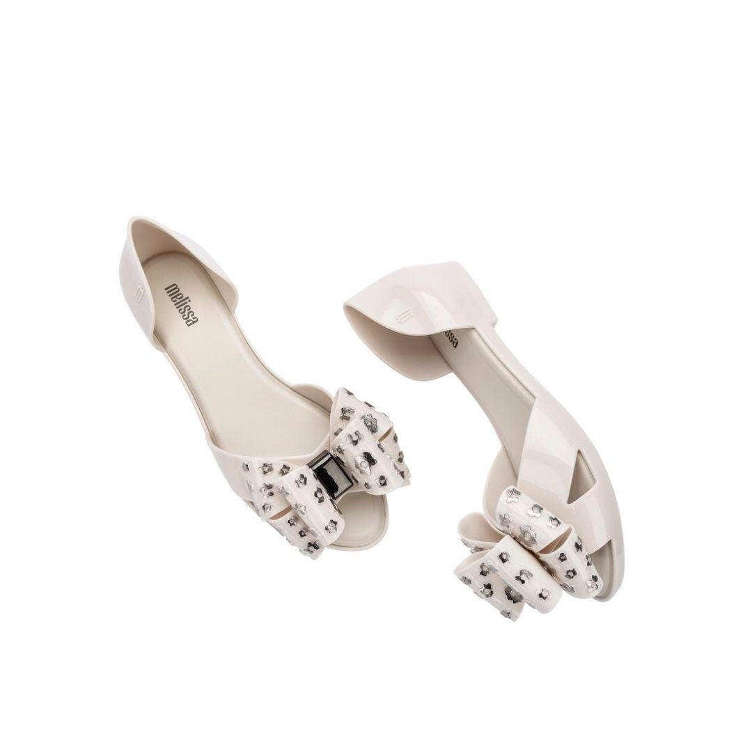 Melissa Seduction VI Ad Beige Silver Baleriny Damskie Beżowe