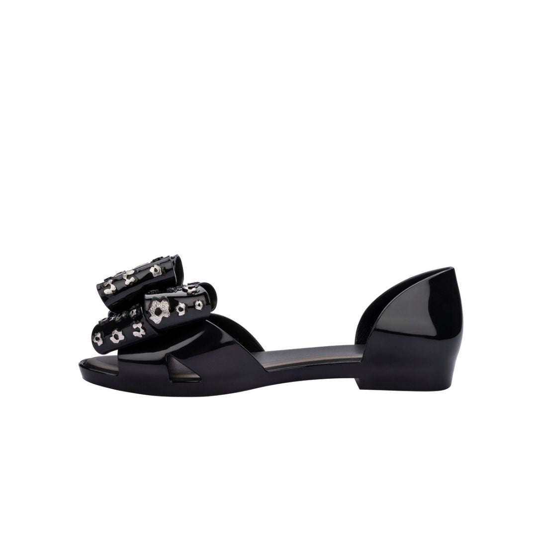 Melissa Seduction VI Ad Black Silver Baleriny Damskie Czarne