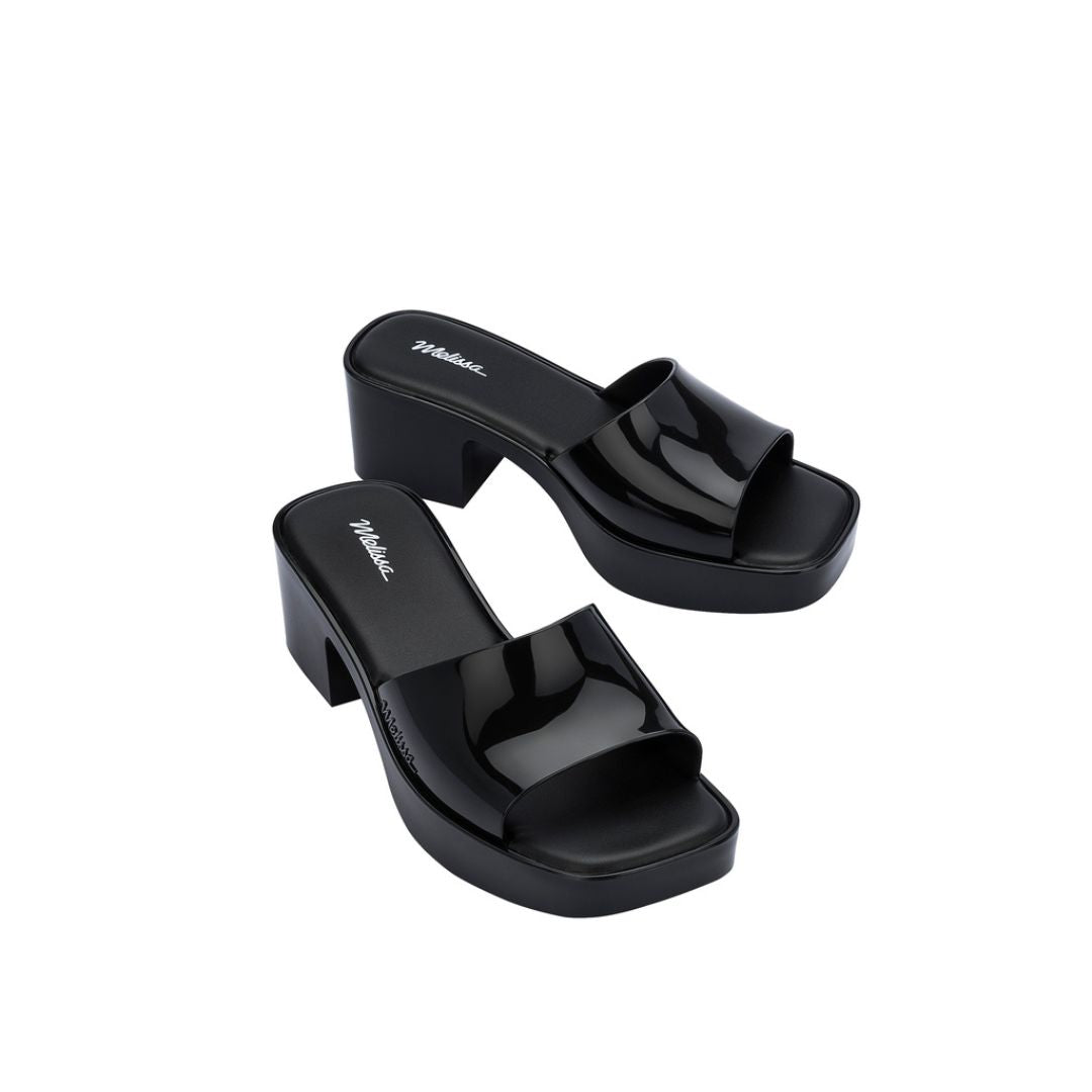 Melissa Shape Ad Black Klapki Damskie Na Obcasie Czarne