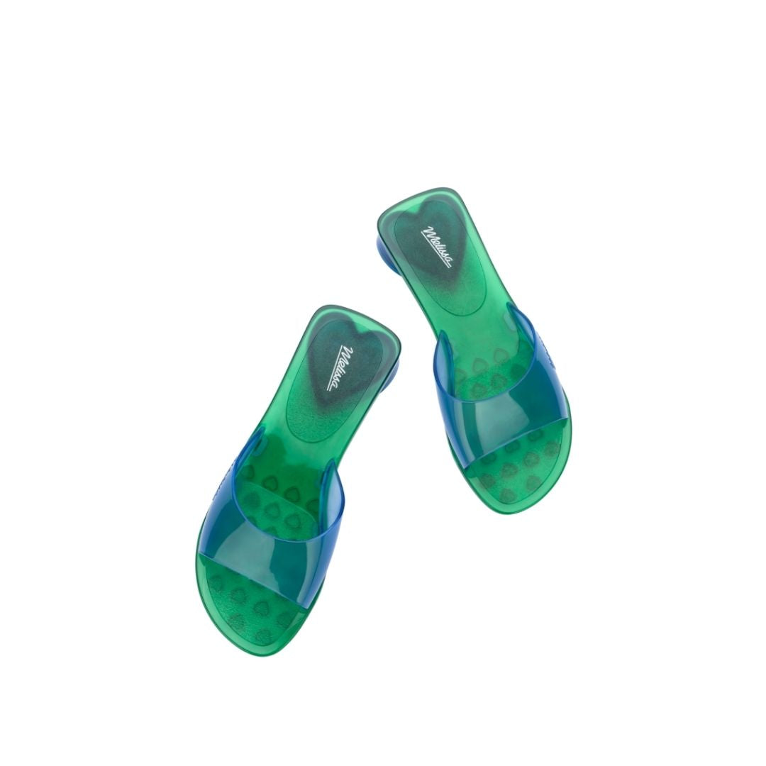 Melissa The Real Jelly Kim Ad Green Blue Klapki Damskie Niebieskie Zielone