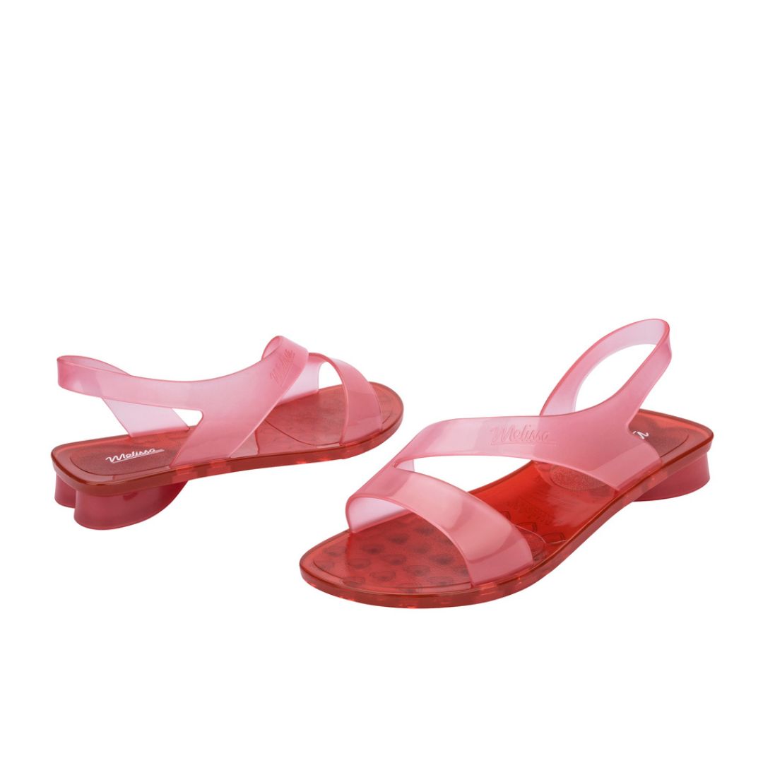 Melissa The Real Jelly Paris AD Pink Red Sandały Damskie Różowe