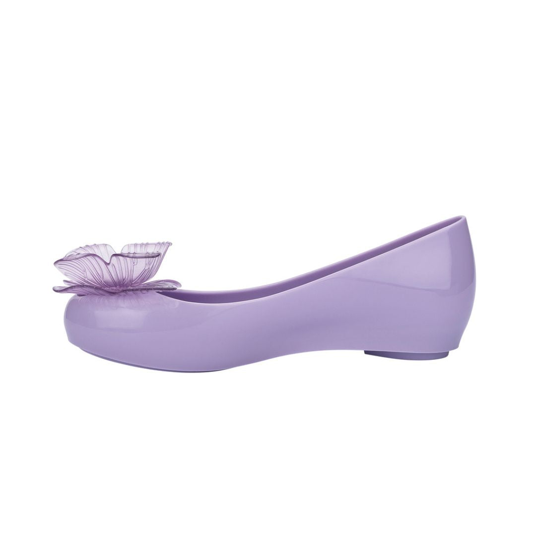 Melissa Ultragirl Fly III AD Lilac Transparent Baleriny Damskie Z Motylkiem Fioletowe