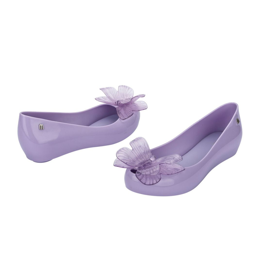Melissa Ultragirl Fly III AD Lilac Transparent Baleriny Damskie Z Motylkiem Fioletowe
