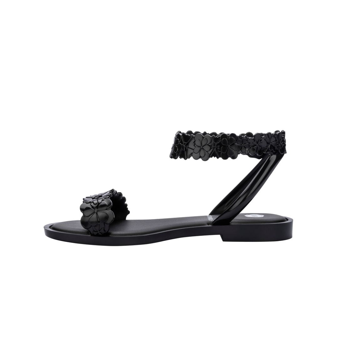 Melissa Lady Wave Sandal Blossom + Victor and Rolf Black Sandały Damskie Czarne