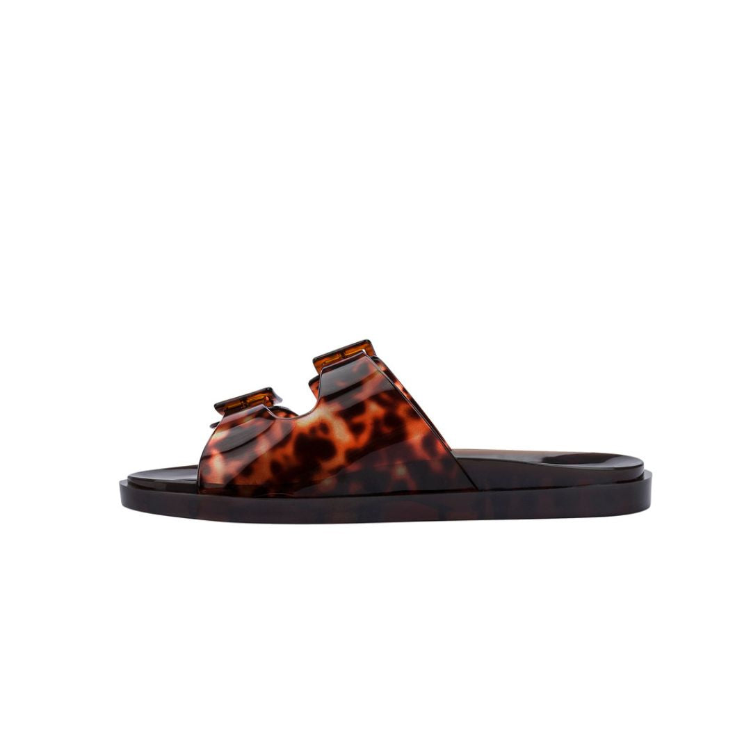 Melissa Wide Ad Black Tortoise Klapki Damskie Czarne
