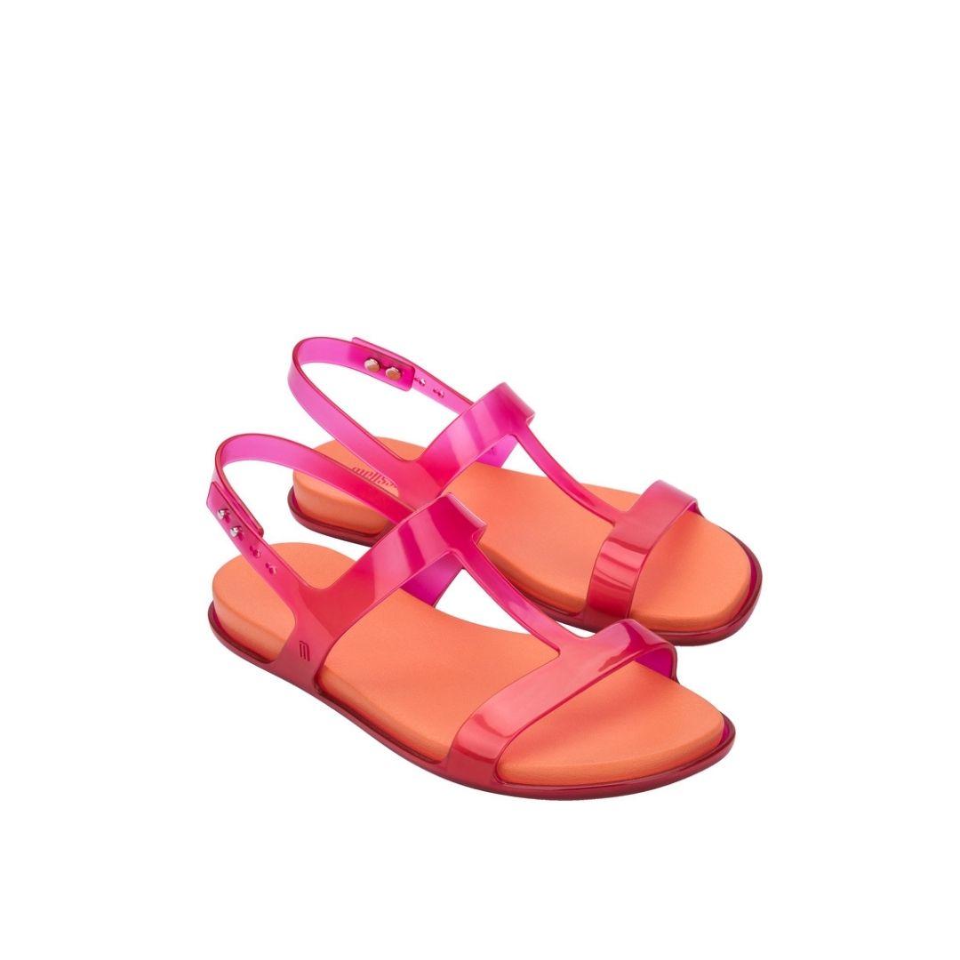 Melissa Adore Sandal AD Pink Transparent Orange Sandały Damskie Różowe