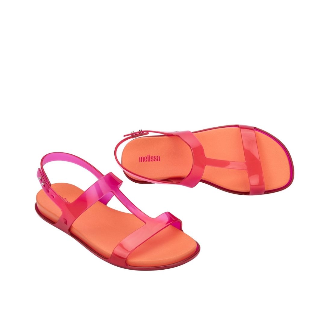 Melissa Adore Sandal AD Pink Transparent Orange Sandały Damskie Różowe