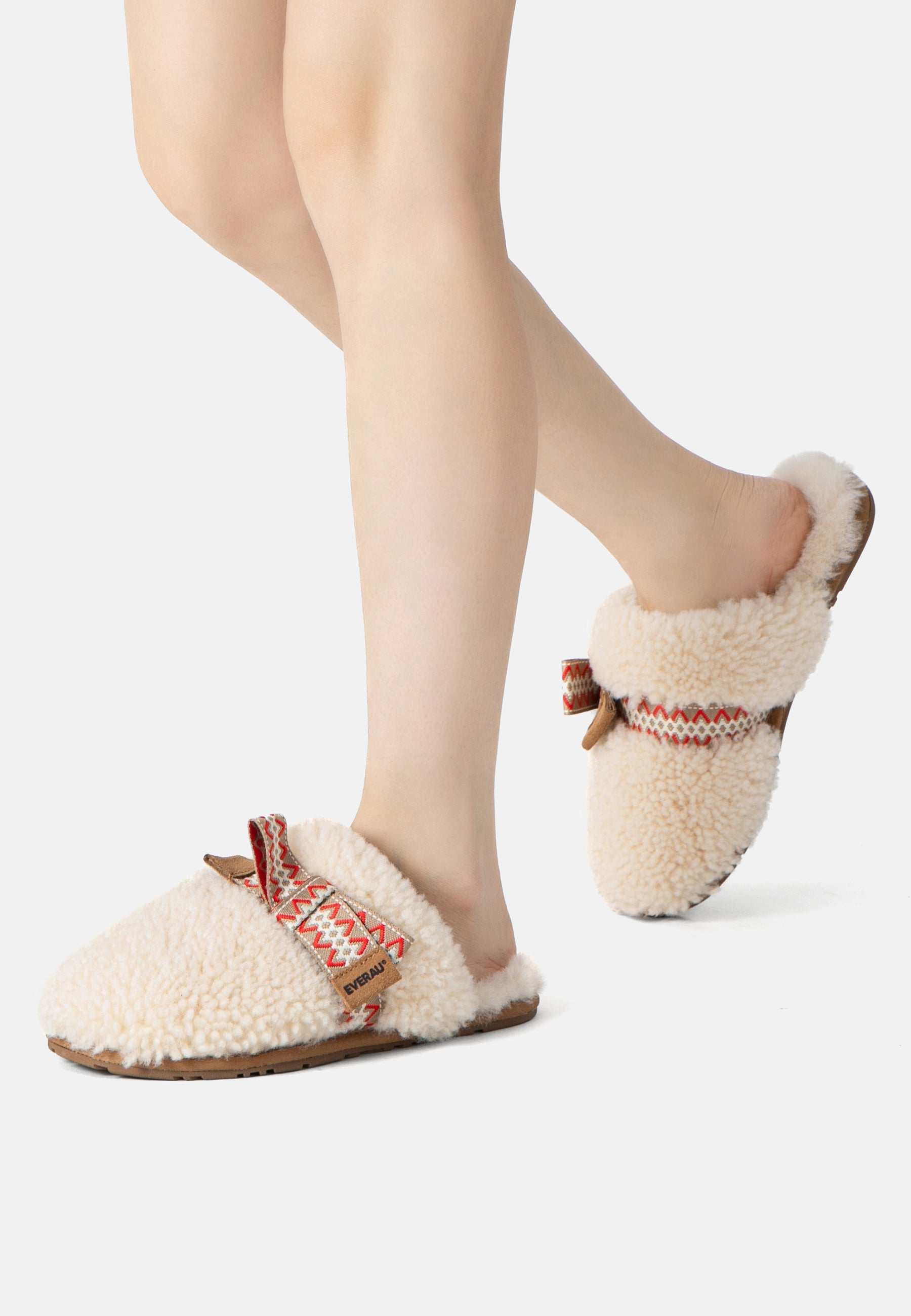 EVERAU Moorhen Cream Bow Slippers Kapcie Kremowe