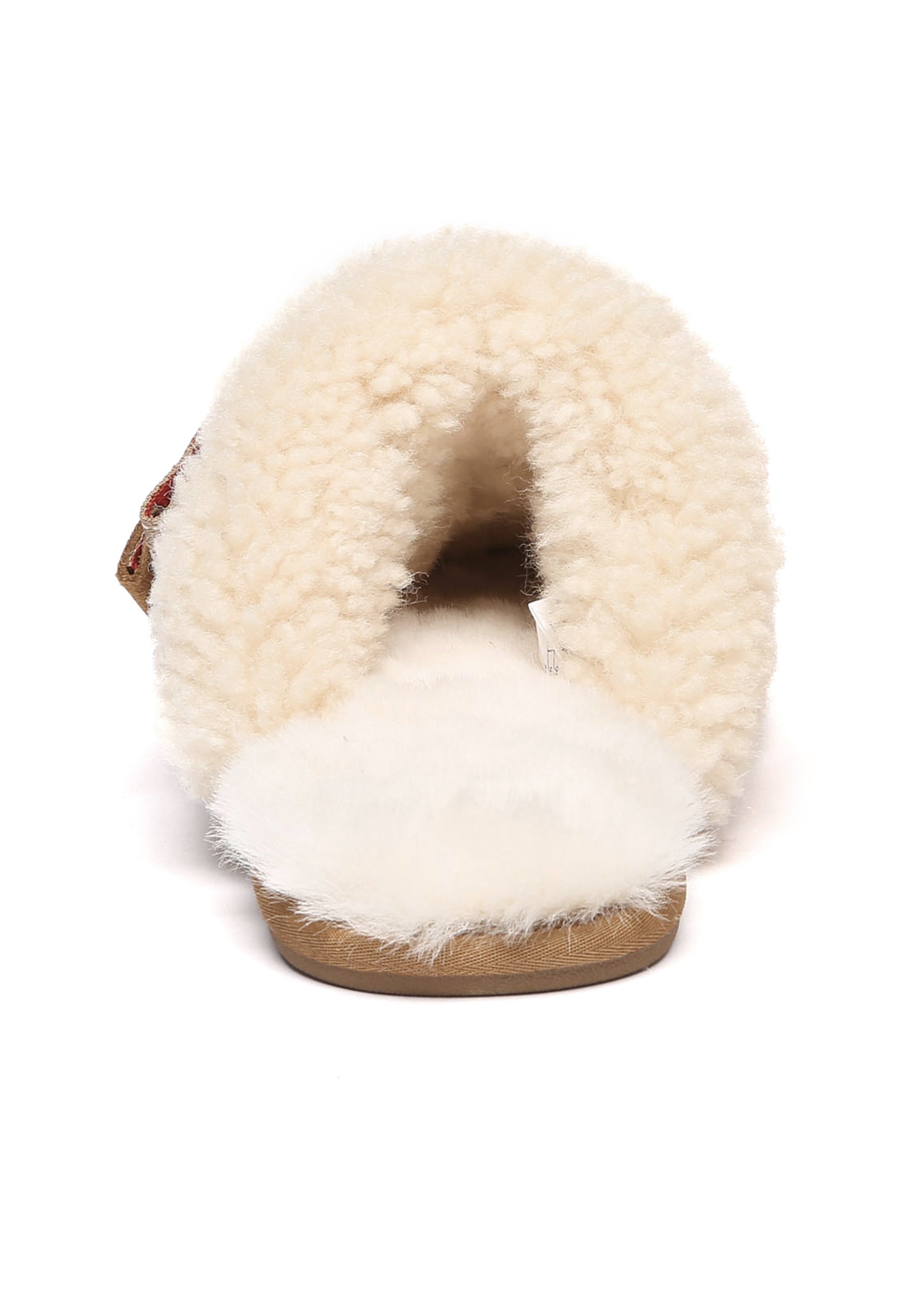 EVERAU Moorhen Cream Bow Slippers Kapcie Kremowe