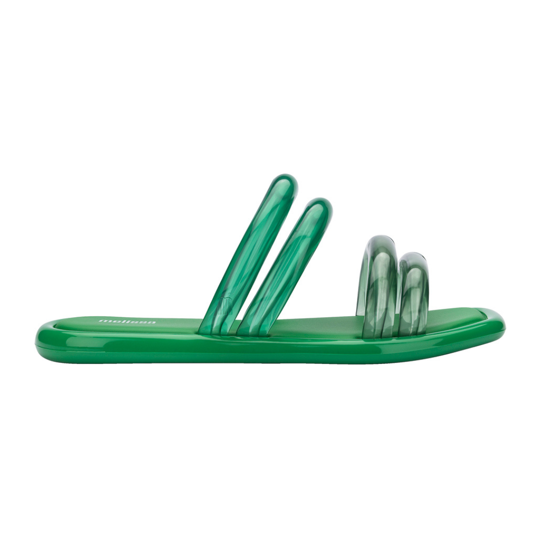 Melissa Airbubble Slide AD Green/Clear Klapki Damskie Zielone