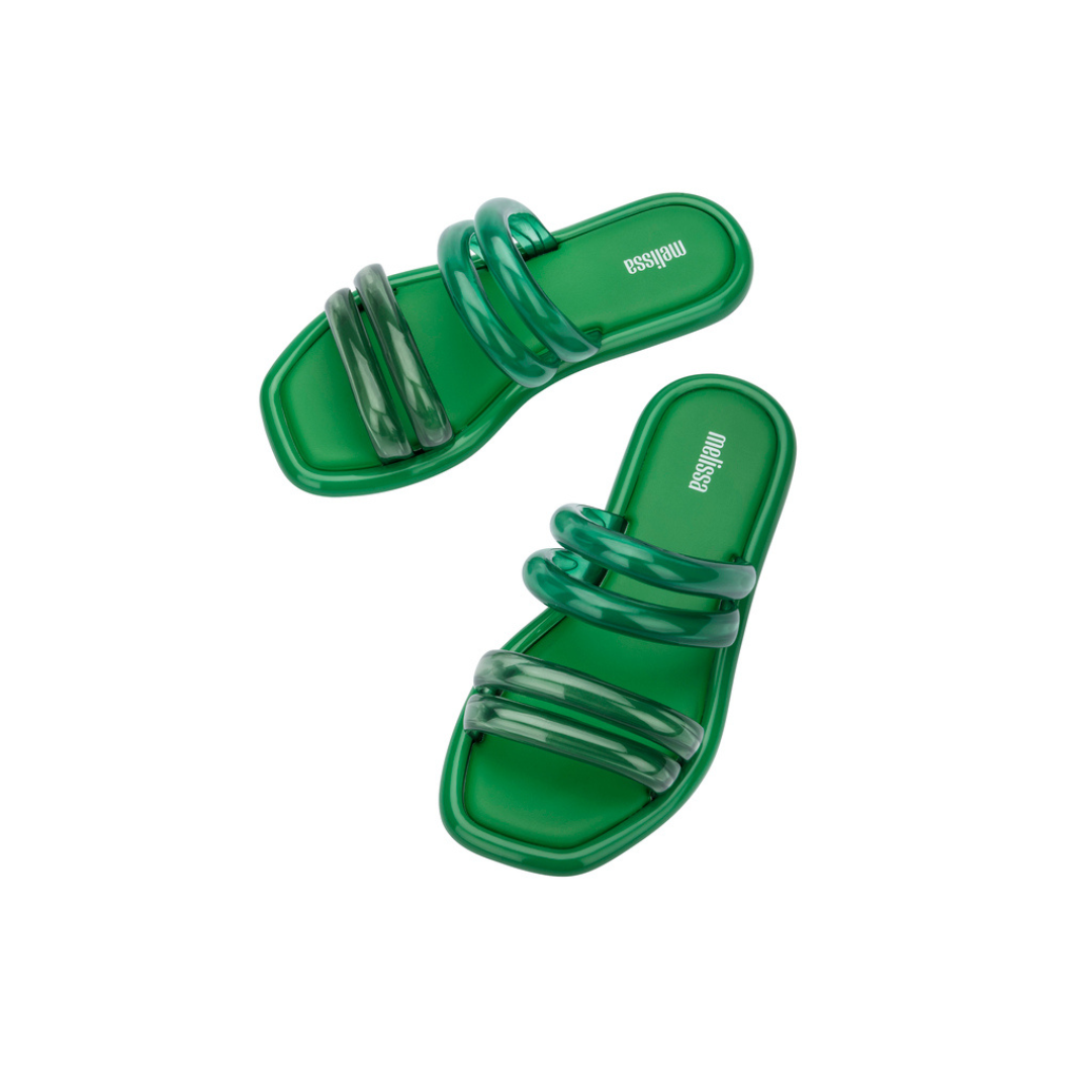 Melissa Airbubble Slide AD Green/Clear Klapki Damskie Zielone