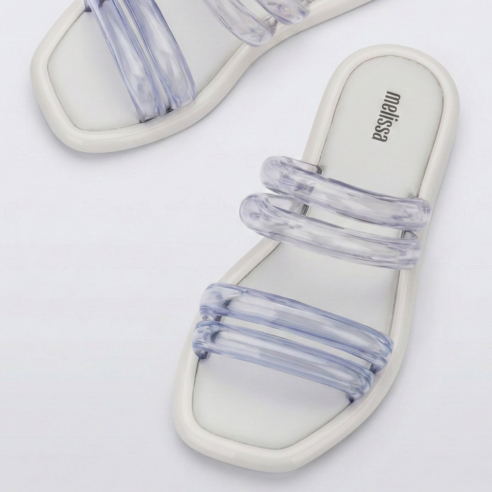 Melissa Airbubble Slide AD White/Clear Klapki Damskie Białe