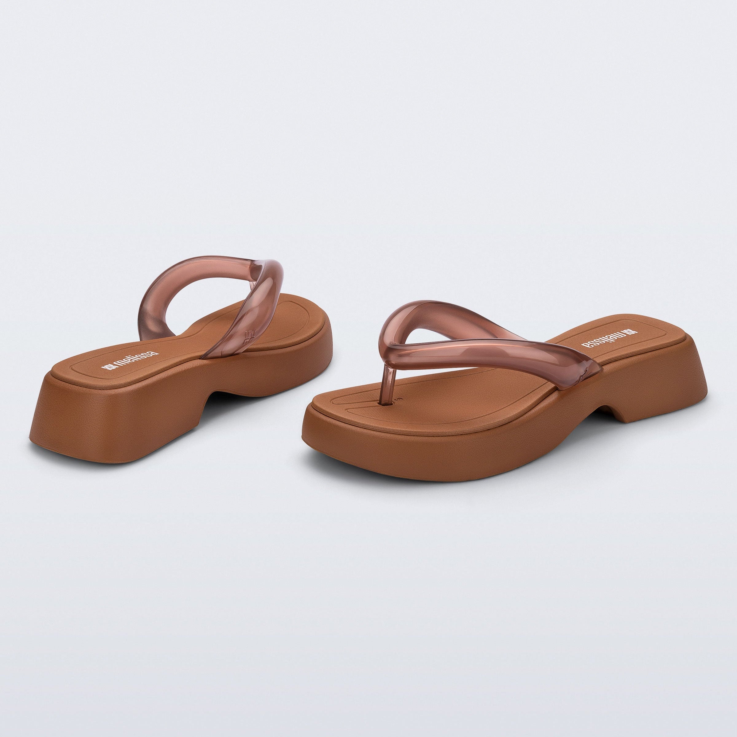 Melissa Airflow Flatform AD Brown Japonki na Platformie Damskie Brązowe