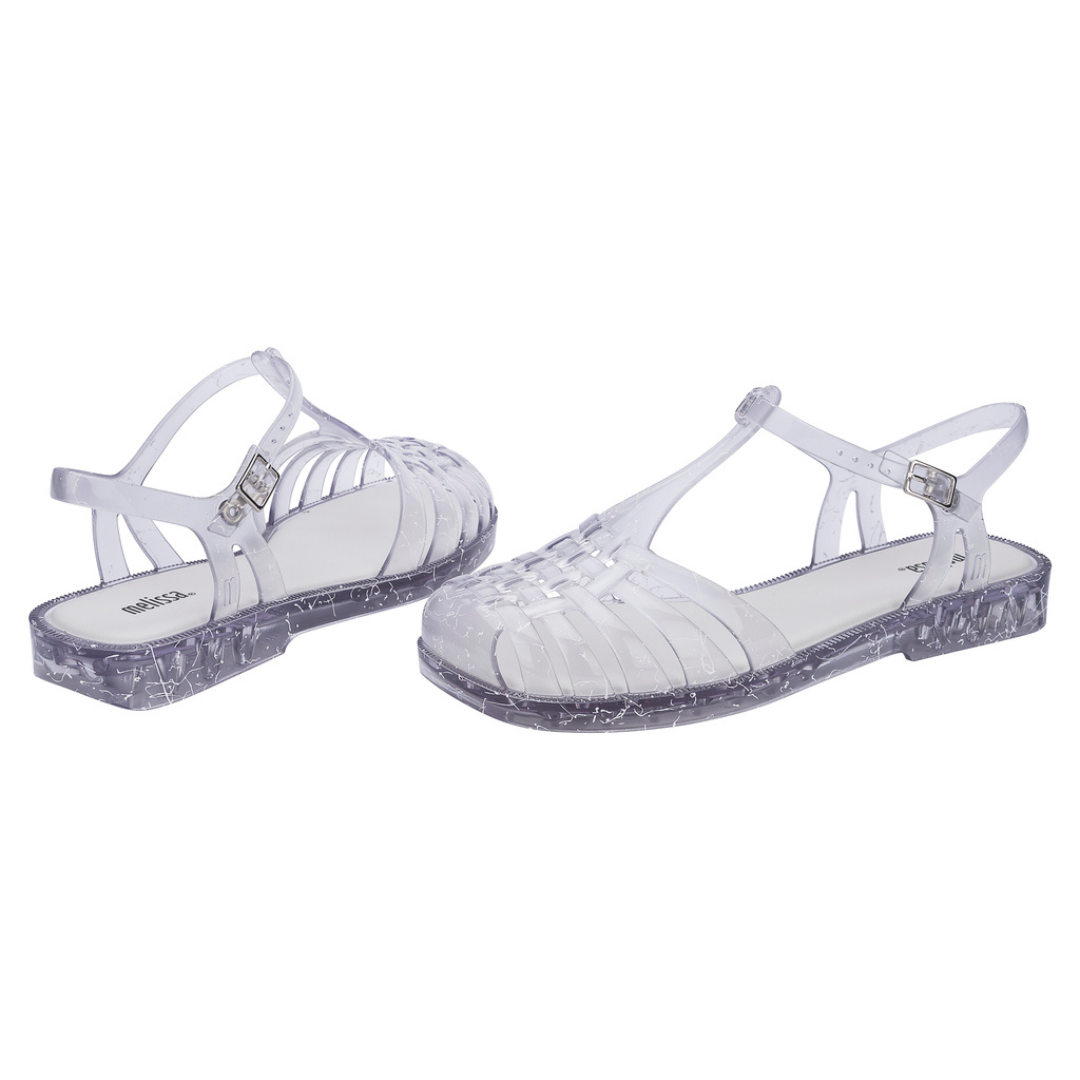 Melissa Aranha Quadrada II Ad Clear Transparent Sandały Damskie Przezroczyste