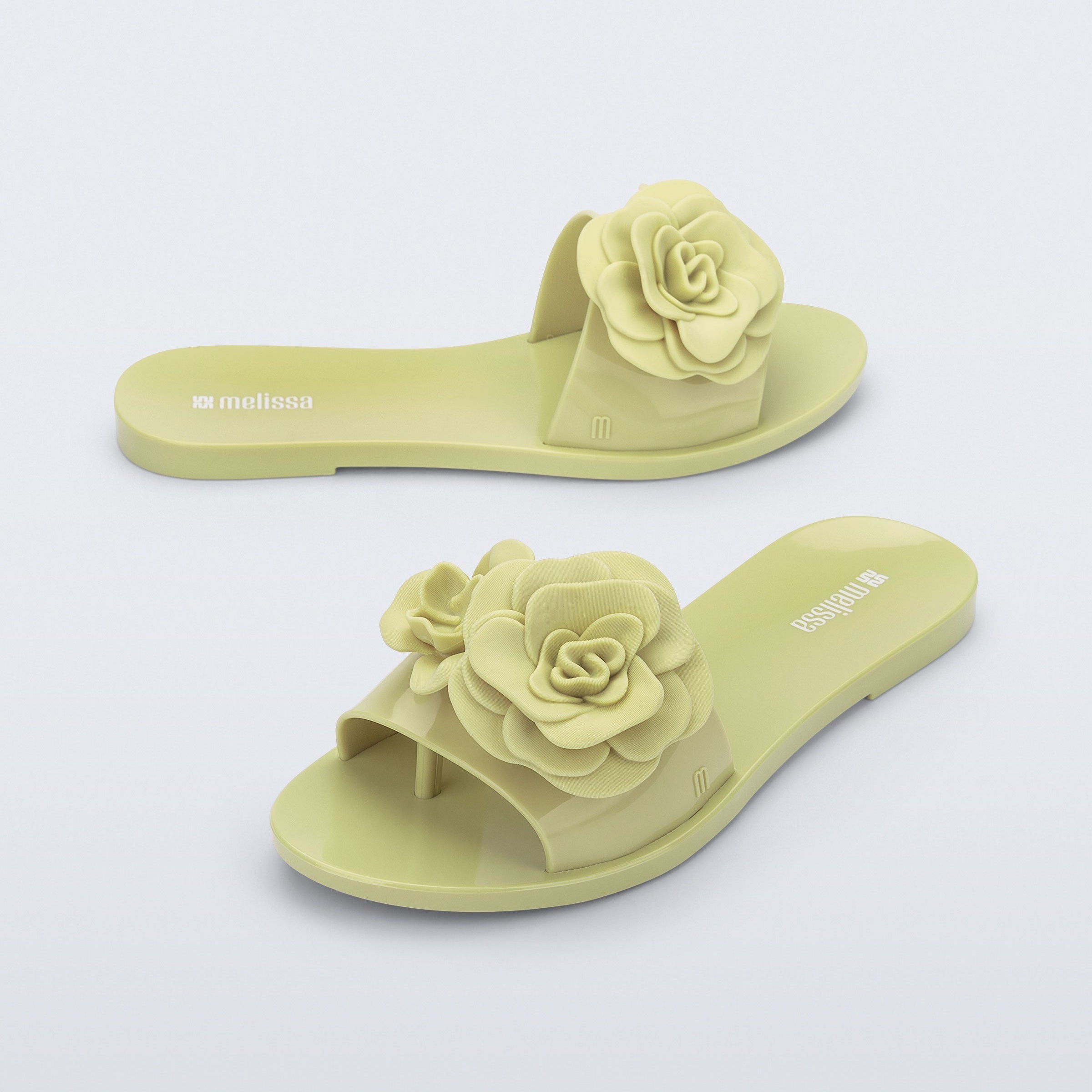 Melissa Babe Petals Ad Green Klapki Damskie Zielone