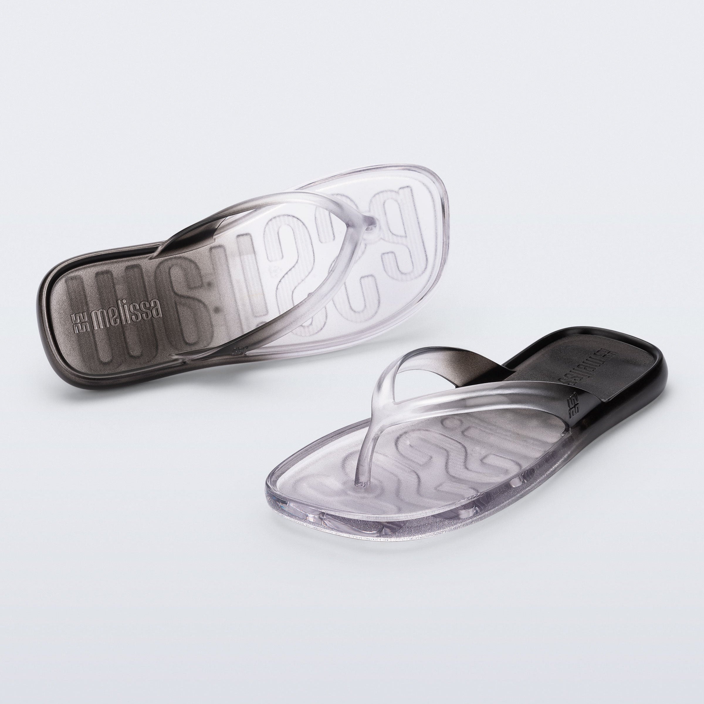 Melissa Beachwear AD Clear / Black Japonki Damskie Czarne