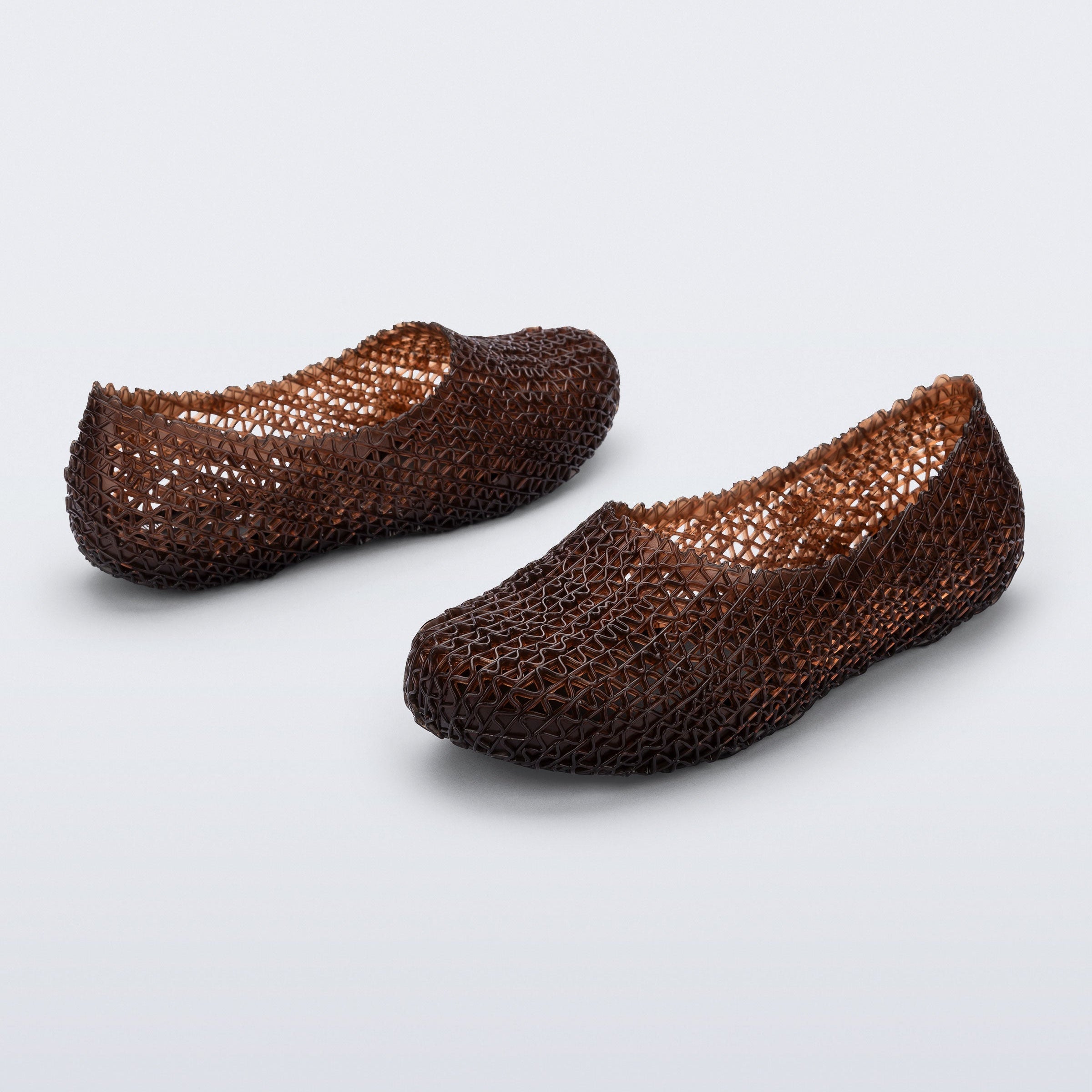 Melissa Campana Papel Hug AD Clear Brown Baleriny Damskie Brązowe