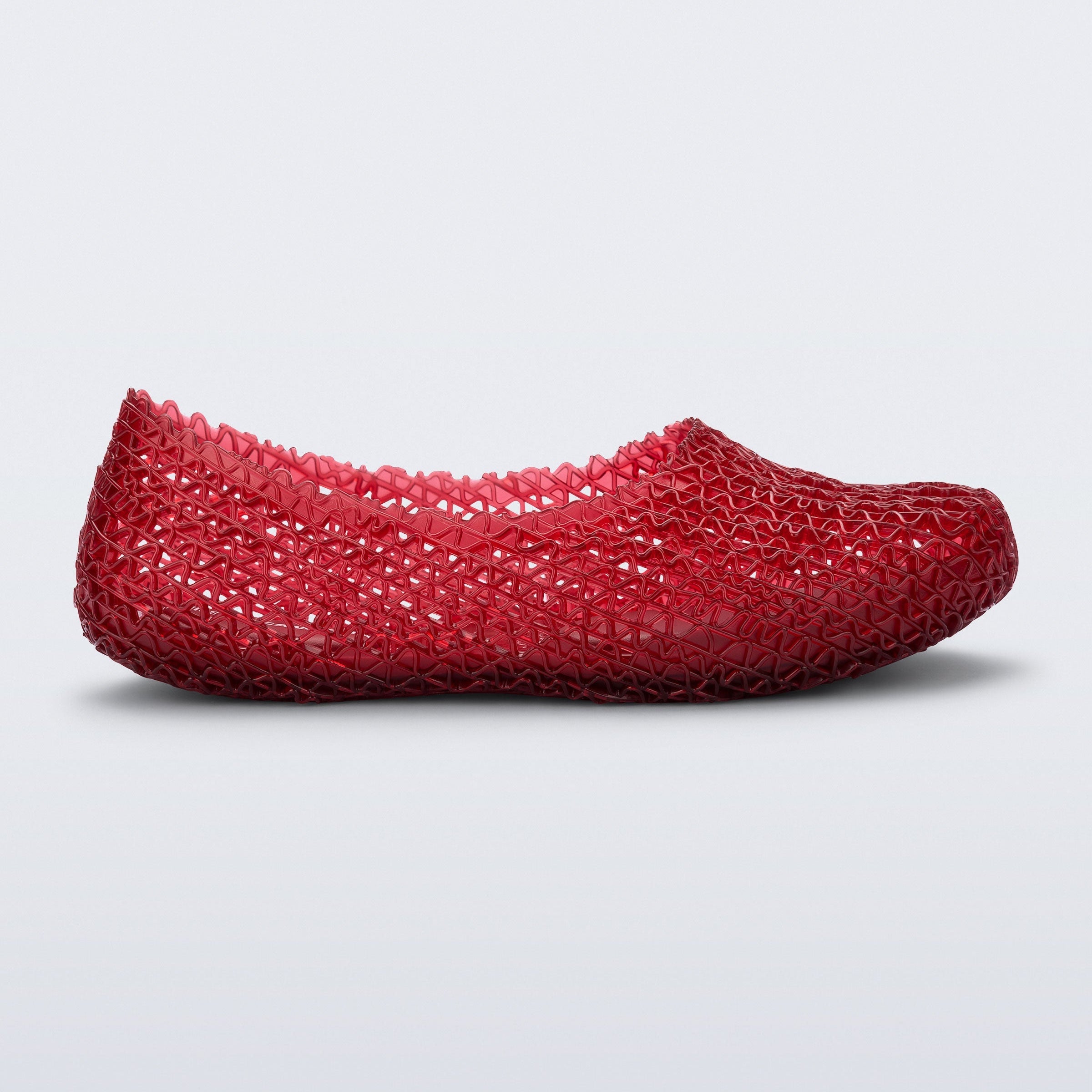 Melissa Campana Papel Hug AD Transparent Red Baleriny Damskie Czerwone