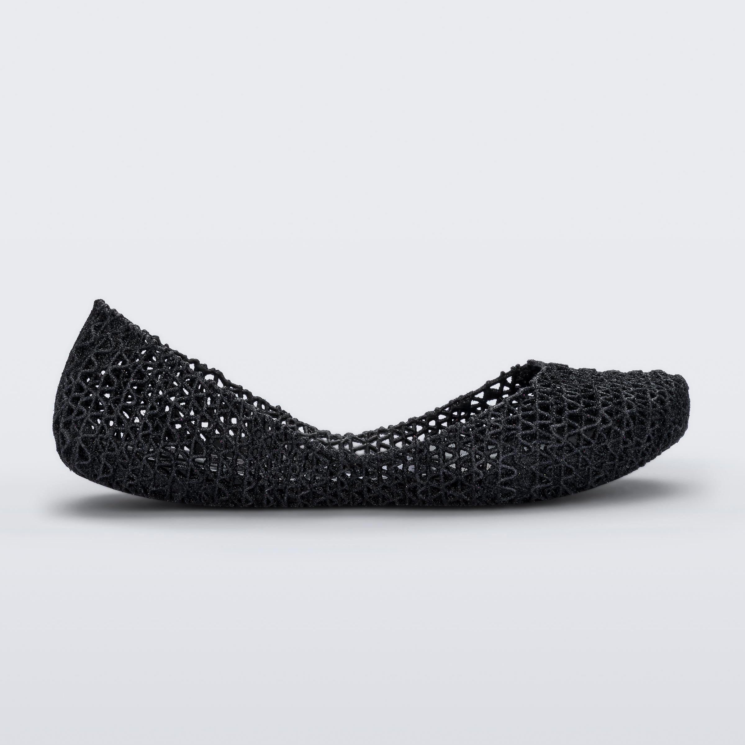 Melissa Campana Papel VII AD Black Glitter Baleriny Damskie Czarne