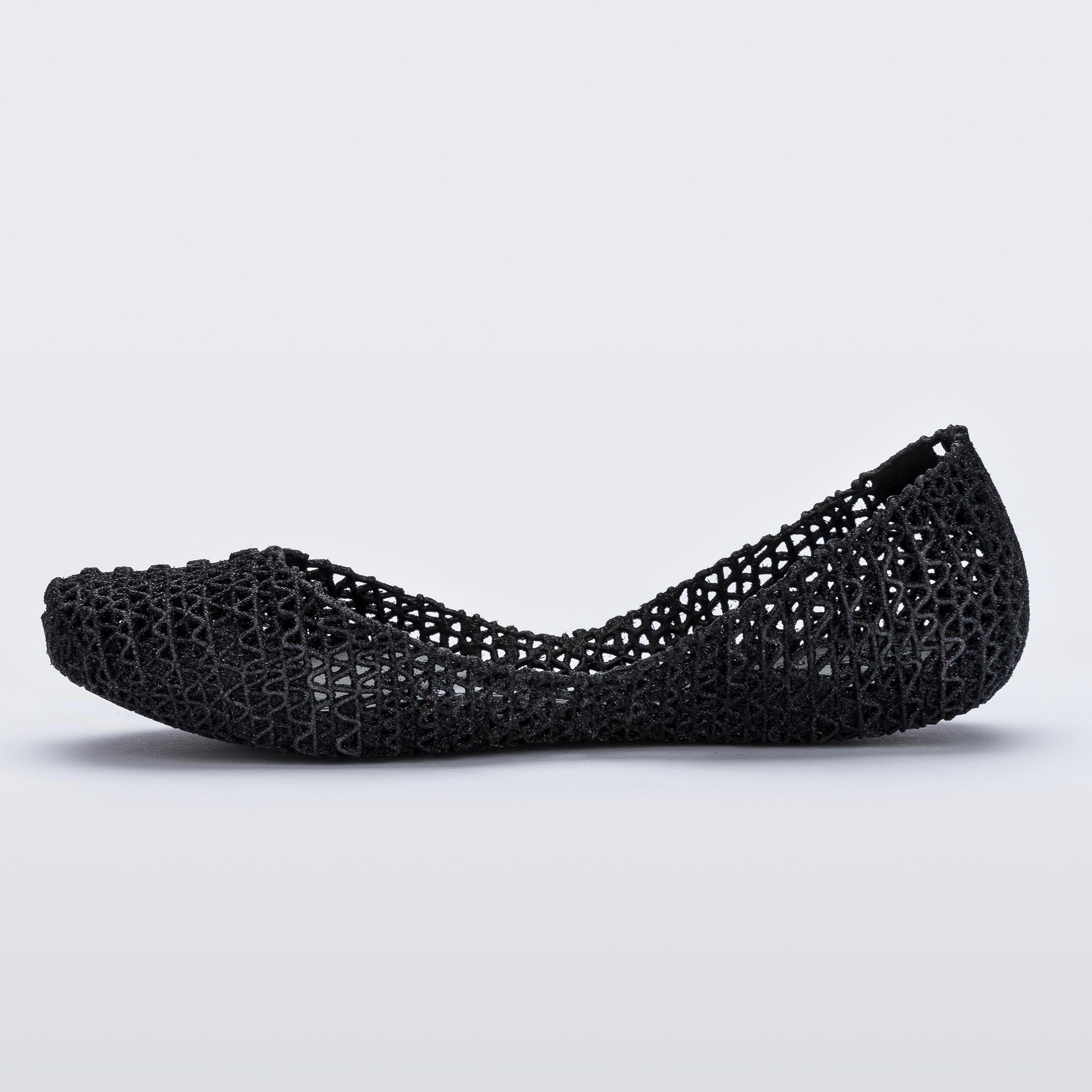 Melissa Campana Papel VII AD Black Glitter Baleriny Damskie Czarne