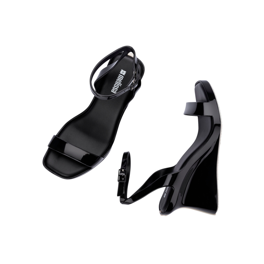 Melissa Celinna Ad Black/ Beige Sandały Damskie na Obcasie Czarne