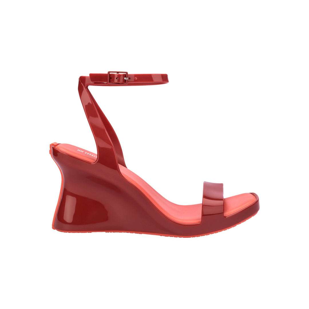 Melissa Celinna Ad Red/ Orange Sandały Damskie na Obcasie Czerwone