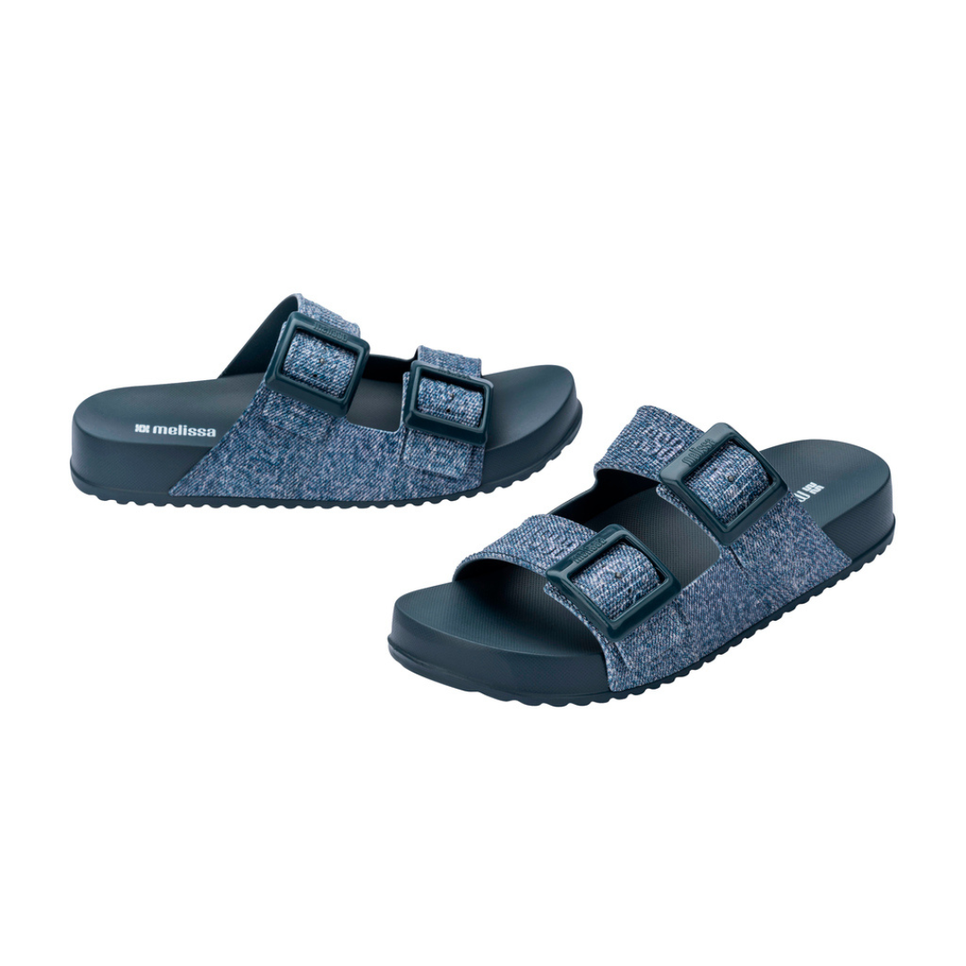 Melissa Cozy M Lover Slide Denim AD Jeans Blue Klapki Damskie Niebieskie