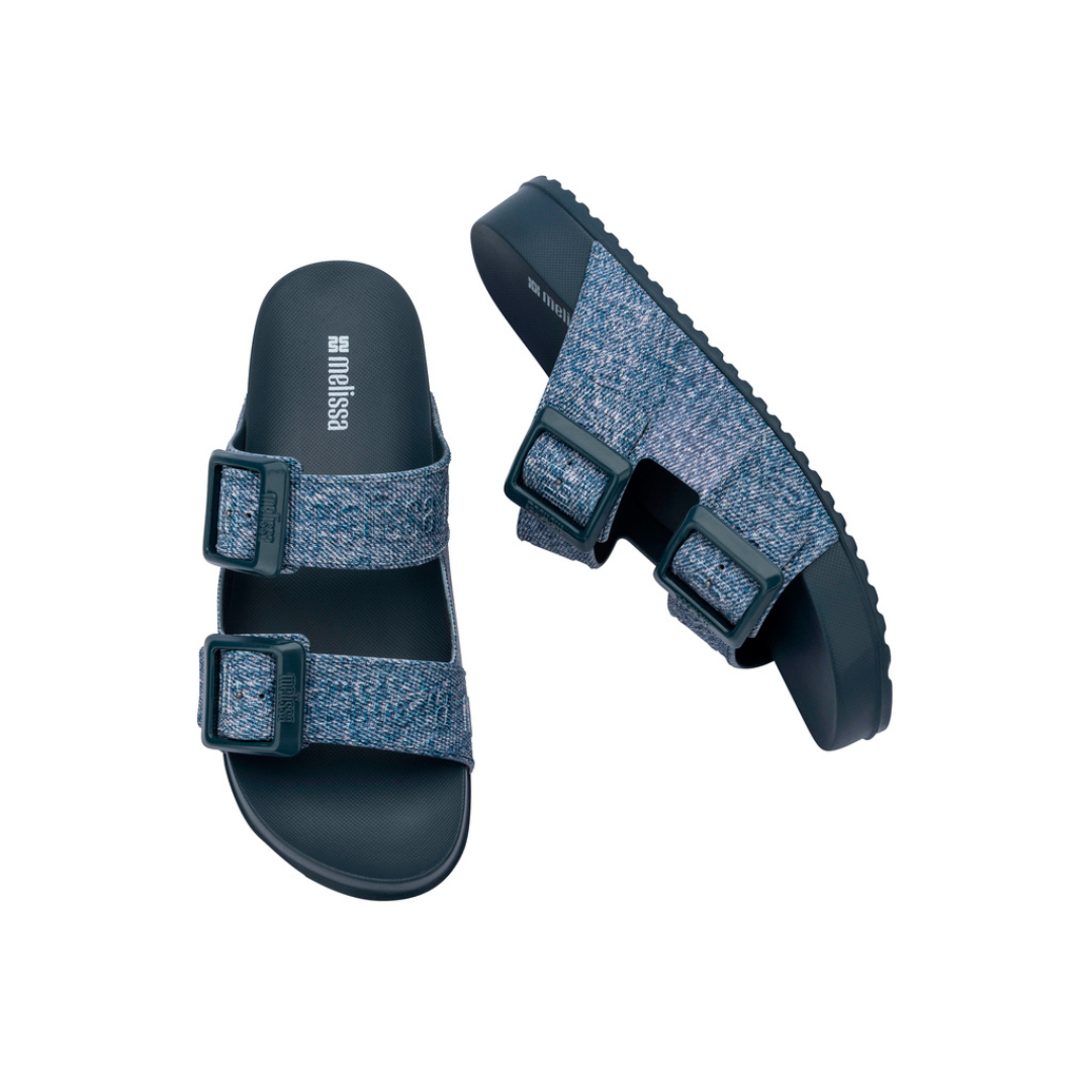 Melissa Cozy M Lover Slide Denim AD Jeans Blue Klapki Damskie Niebieskie