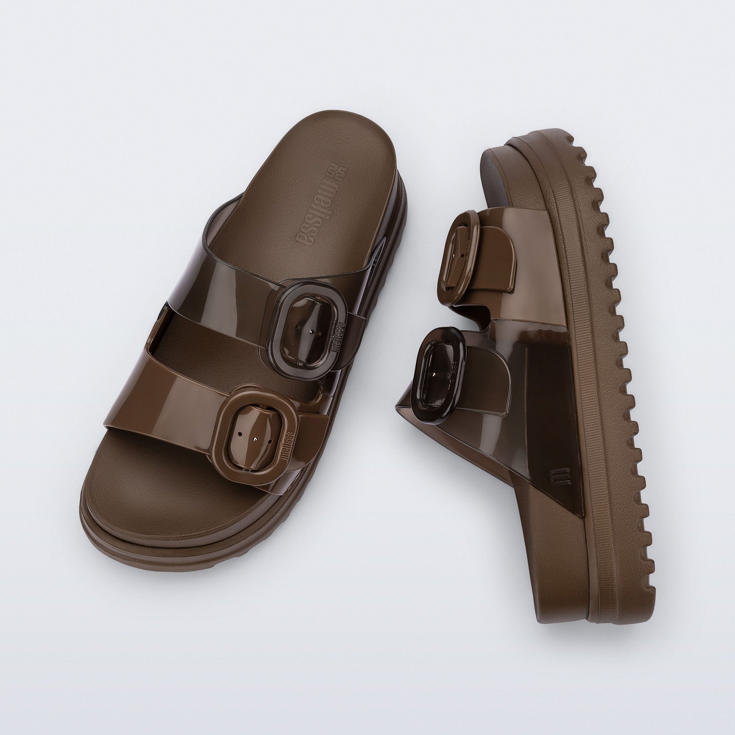 Melissa Cozy Platform AD Brown Klapki Damskie na Platformie Brązowe