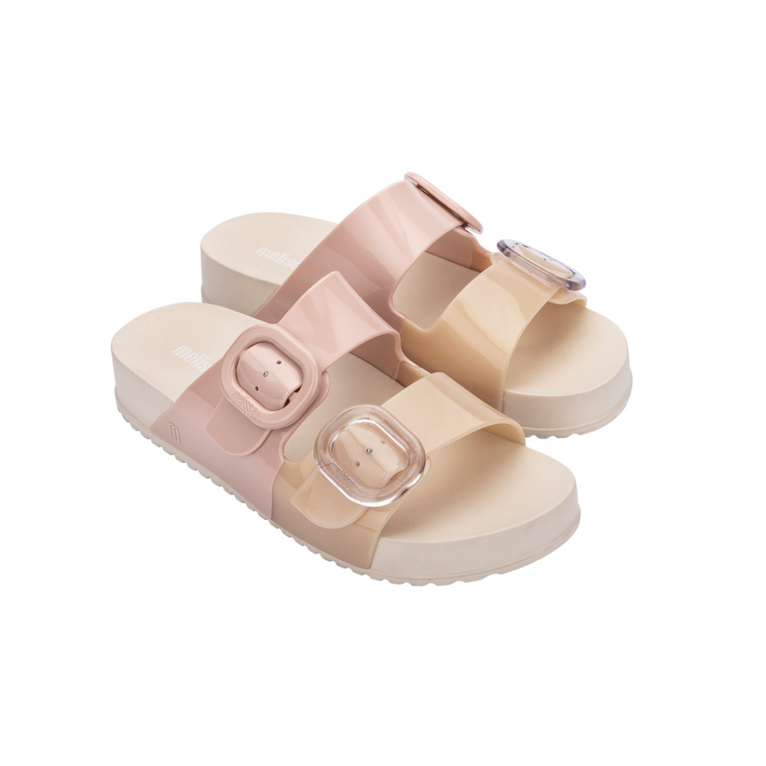 Melissa Cozy Slide Ad Beige/ Pink Klapki Damskie Beżowe