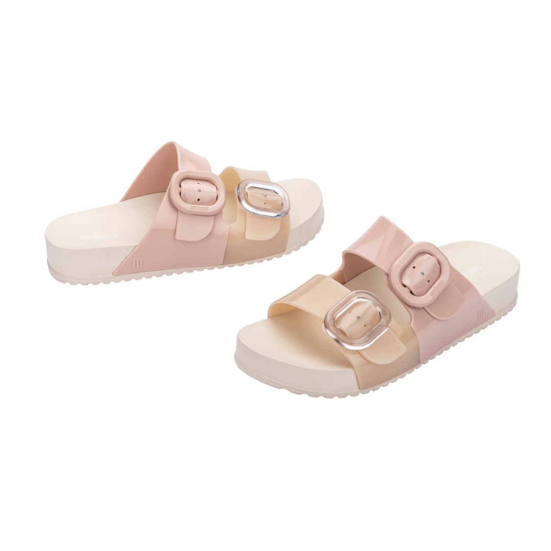 Melissa Cozy Slide Ad Beige/ Pink Klapki Damskie Beżowe