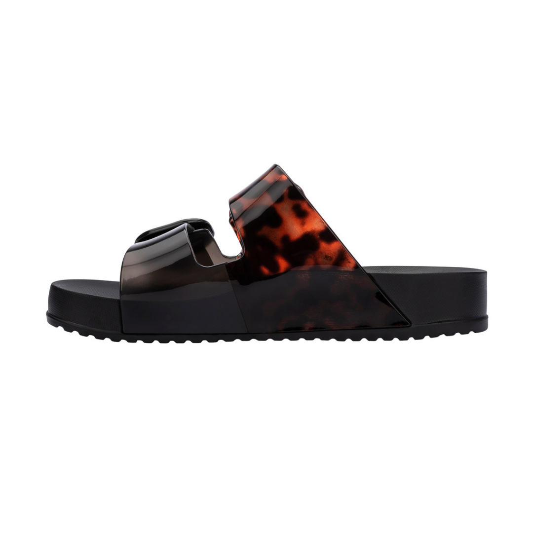 Melissa Cozy Slide Ad Black/ Clear Tortoise Klapki Damskie Czarne