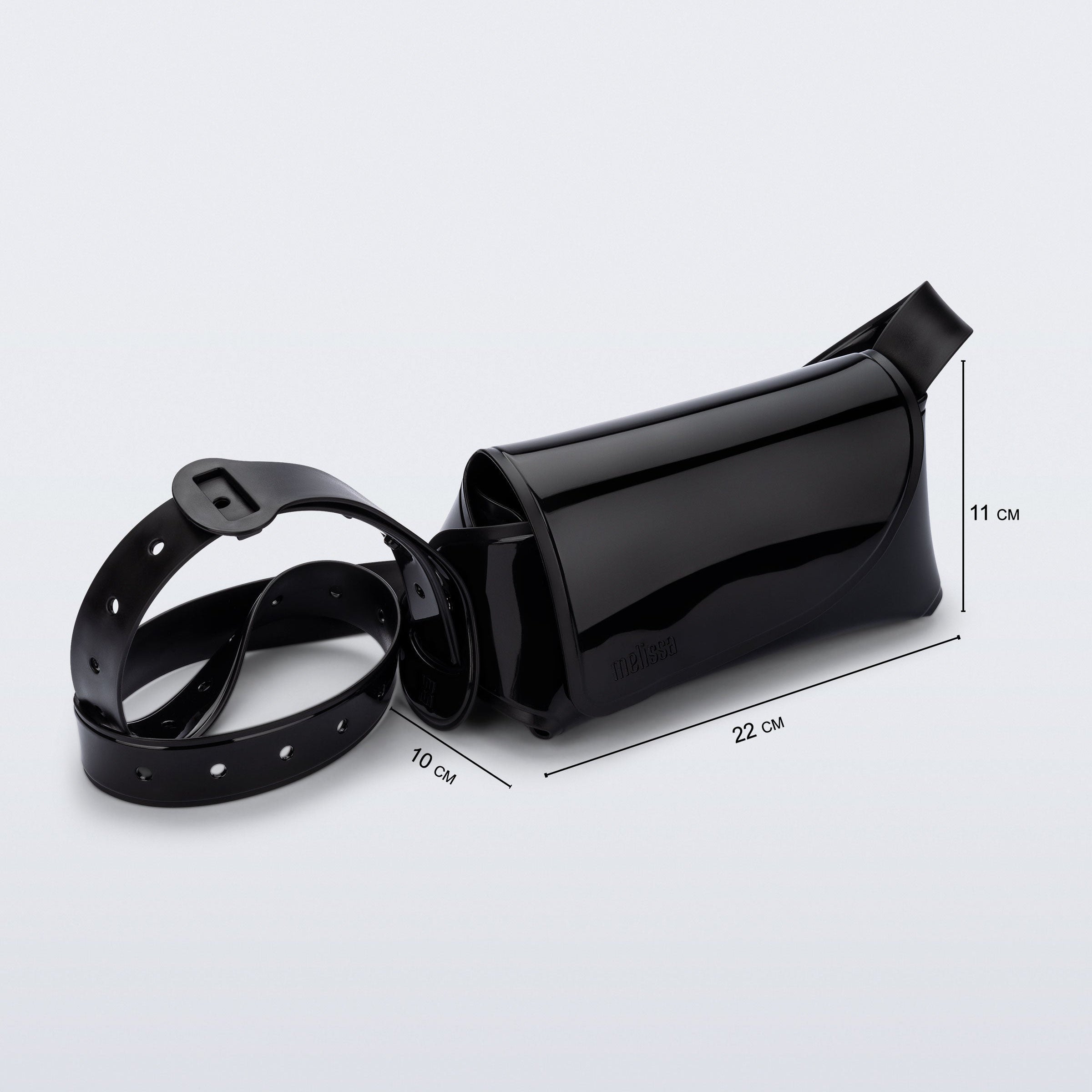 Melissa Cross Bag II Clear Black Torebka Czarna