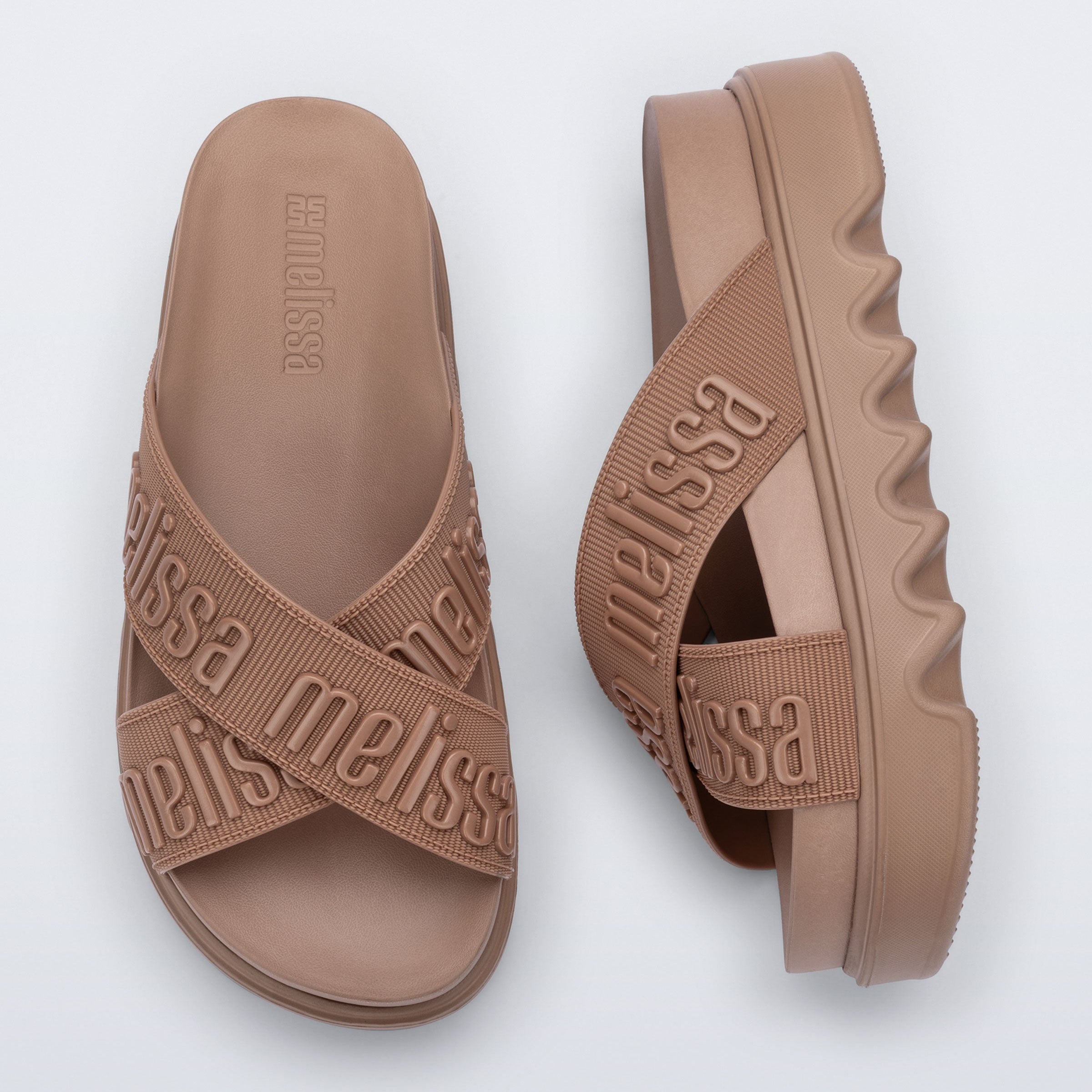 Melissa Cross M Lover Platform AD Brown / Brown Klapki Damskie Brązowe