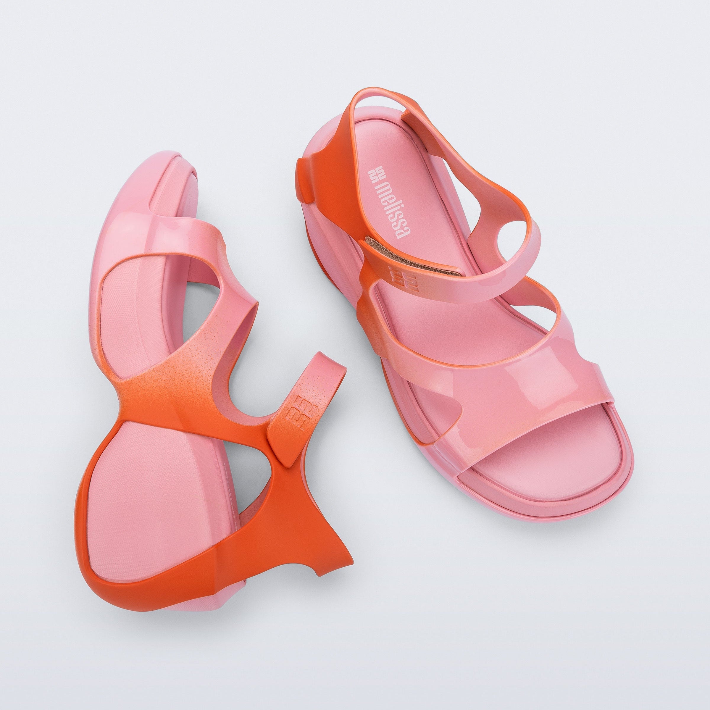 Melissa Edge AD Pink / Orange Sandały Damskie Różowe Pomarańczowe