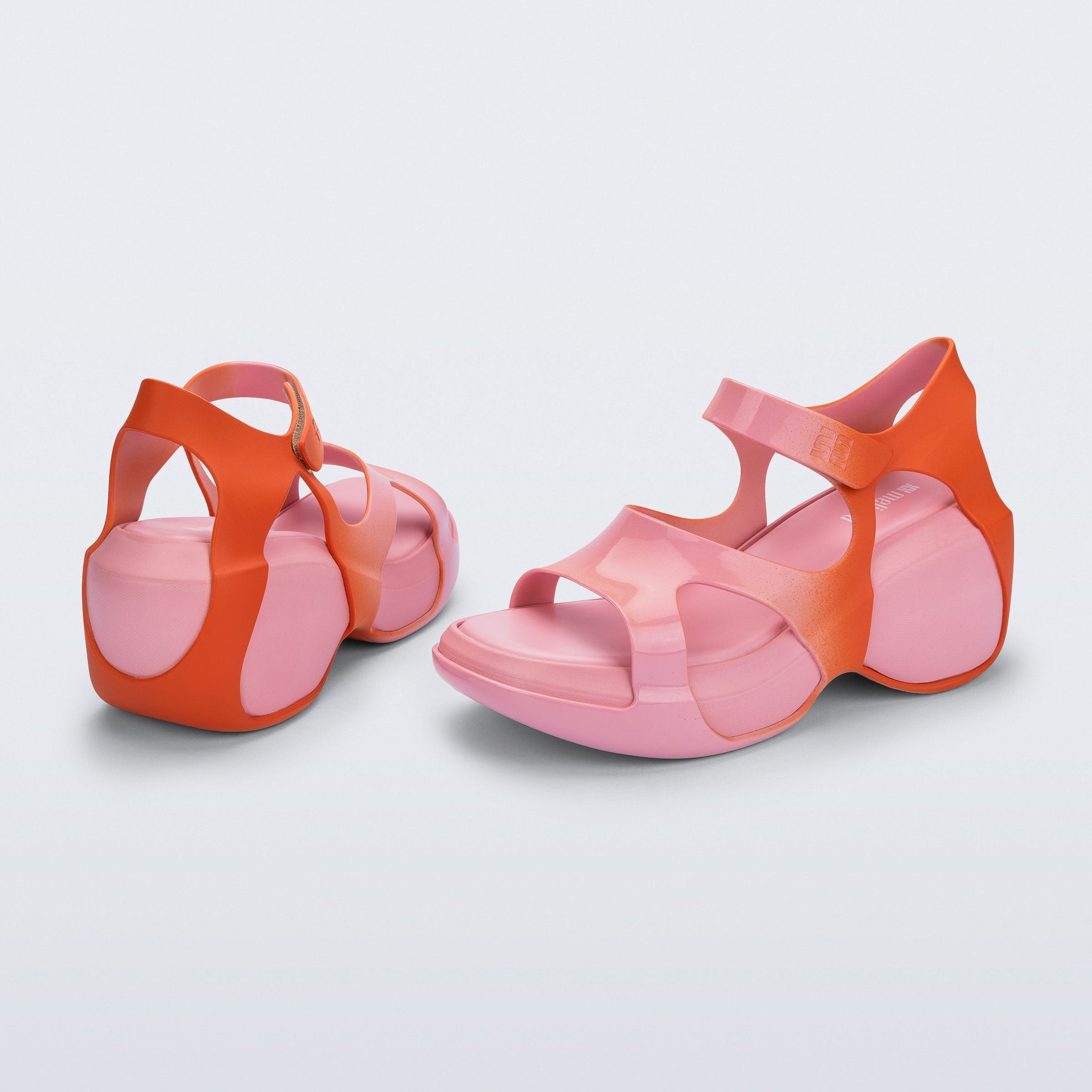 Melissa Edge AD Pink / Orange Sandały Damskie Różowe Pomarańczowe