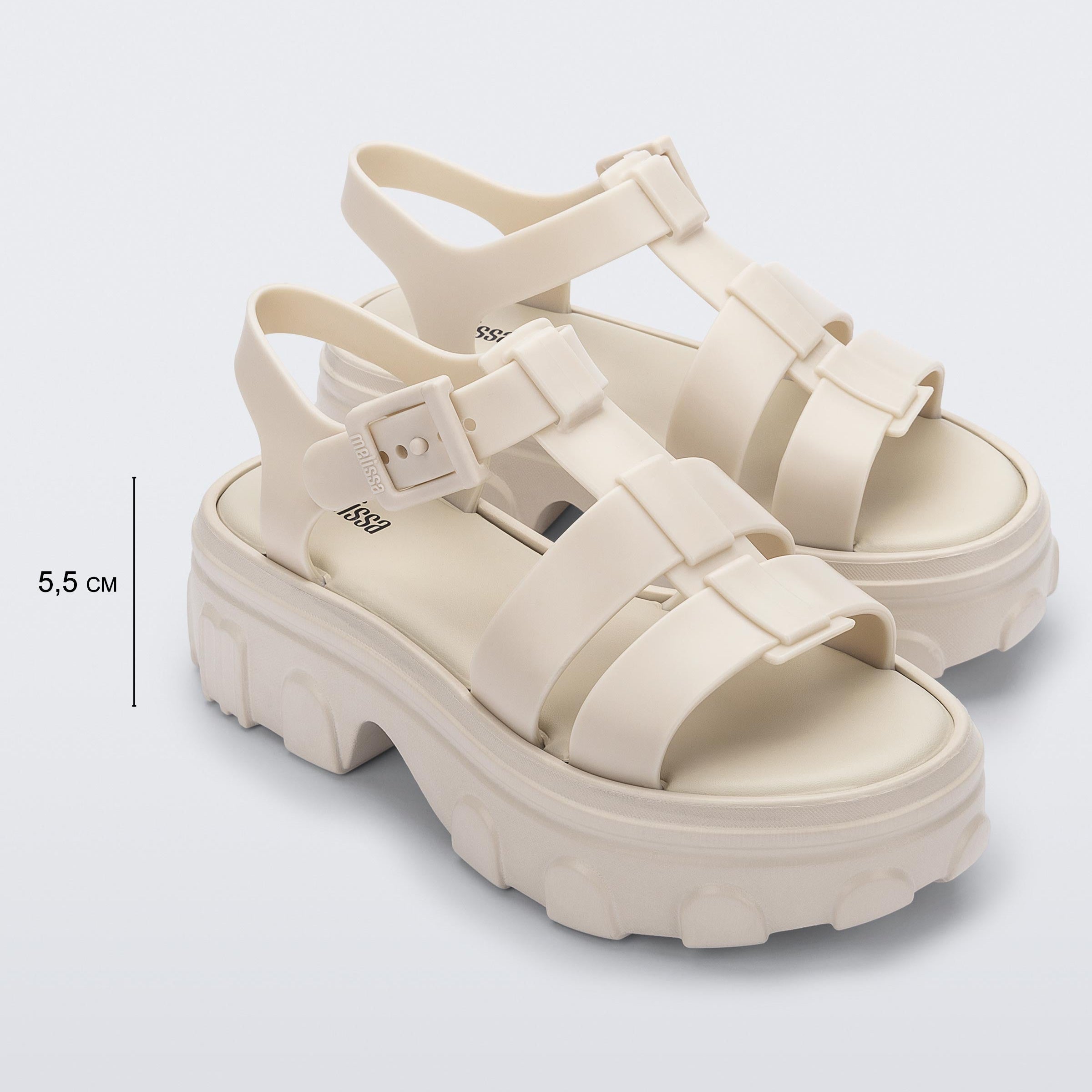 Melissa Ella Ad Beige Sandały Damskie Na Platformie Beżowe