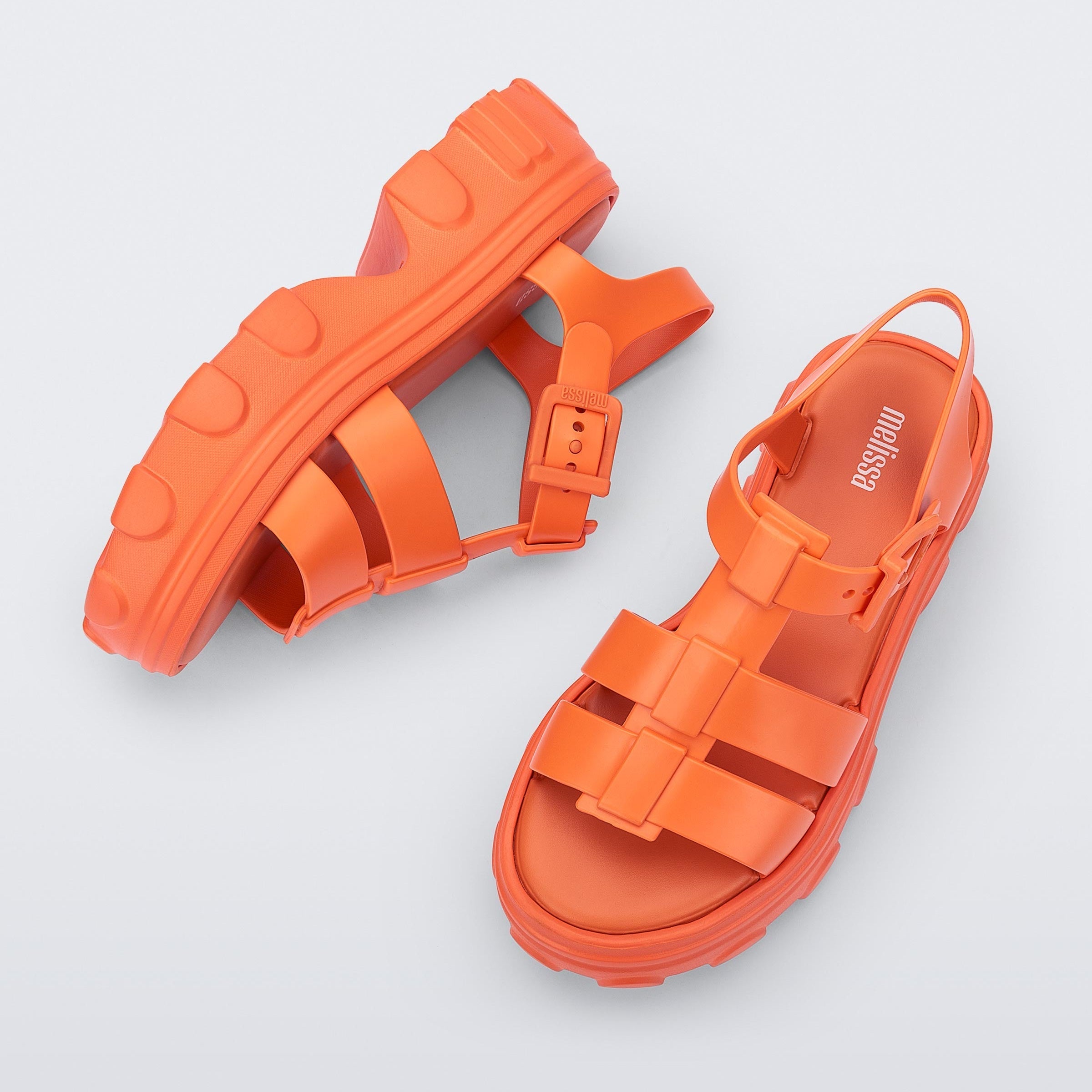 Melissa Ella Ad Orange Sandały Damskie Na Platformie Pomarańczowe