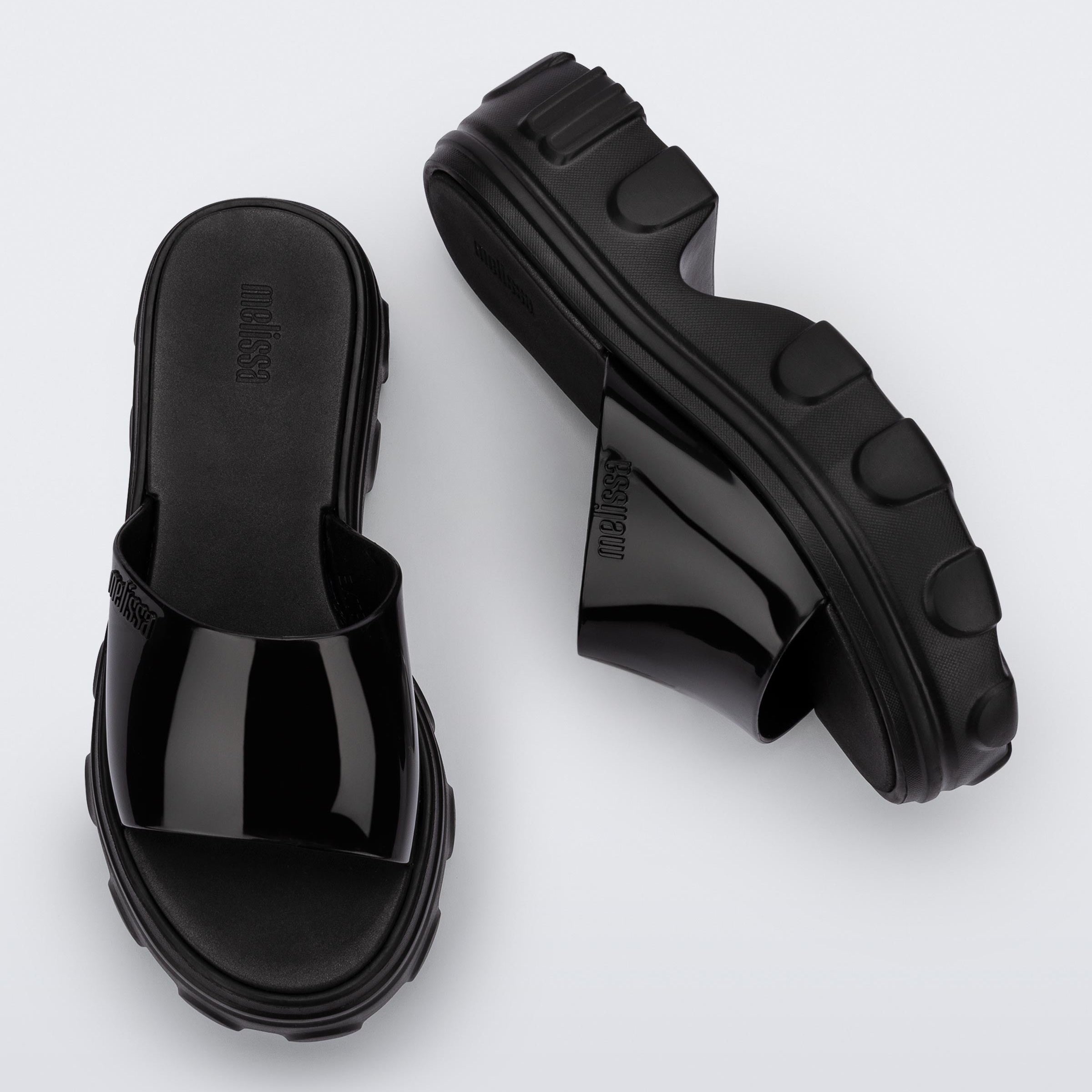 Melissa Ella Slide Light Black Klapki Na Platformie Damskie Czarne