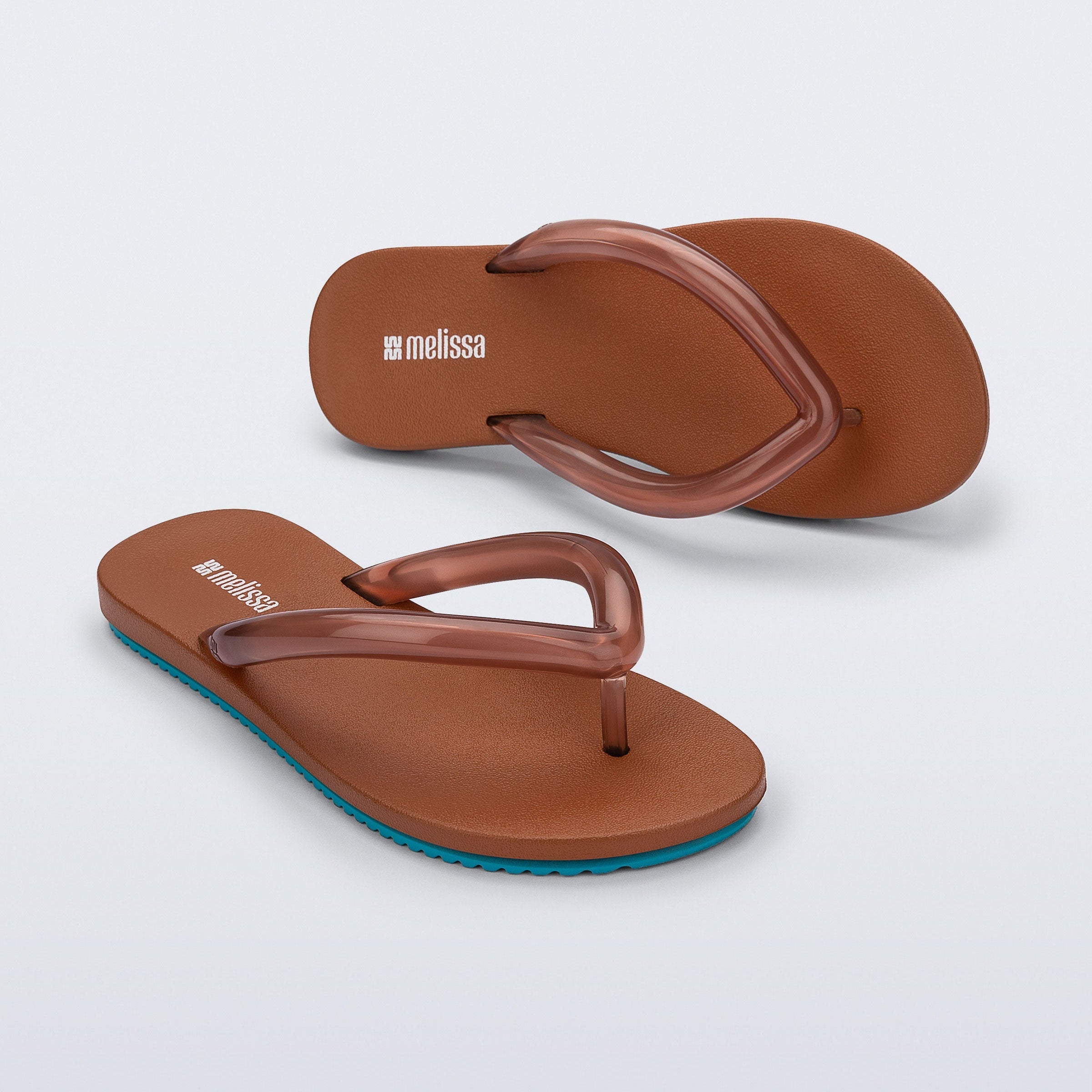 Melissa Flip Flop Airflow AD Brown / Blue Japonki Damskie Brązowe