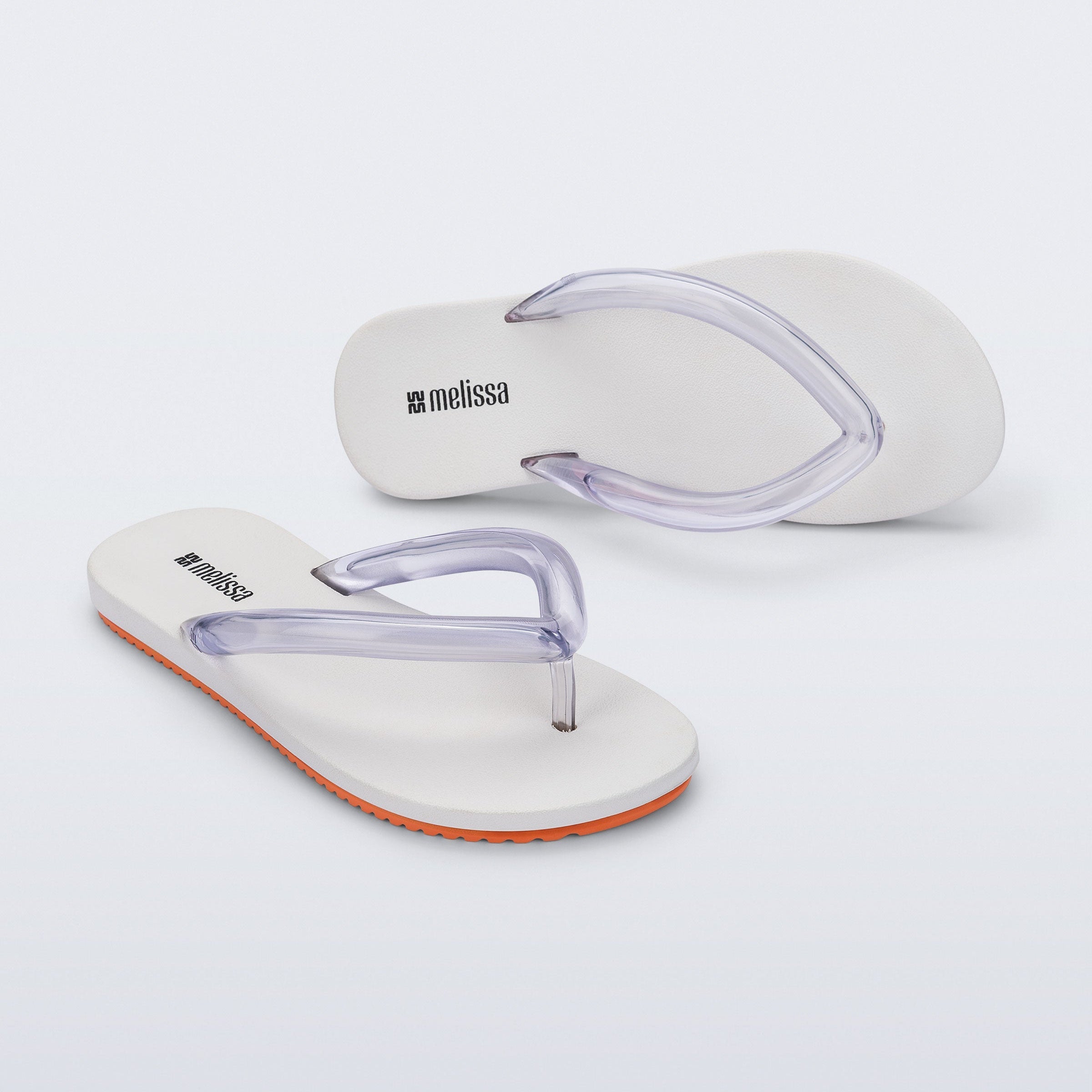 Melissa Flip Flop Airflow AD White / Orange Japonki Damskie Białe