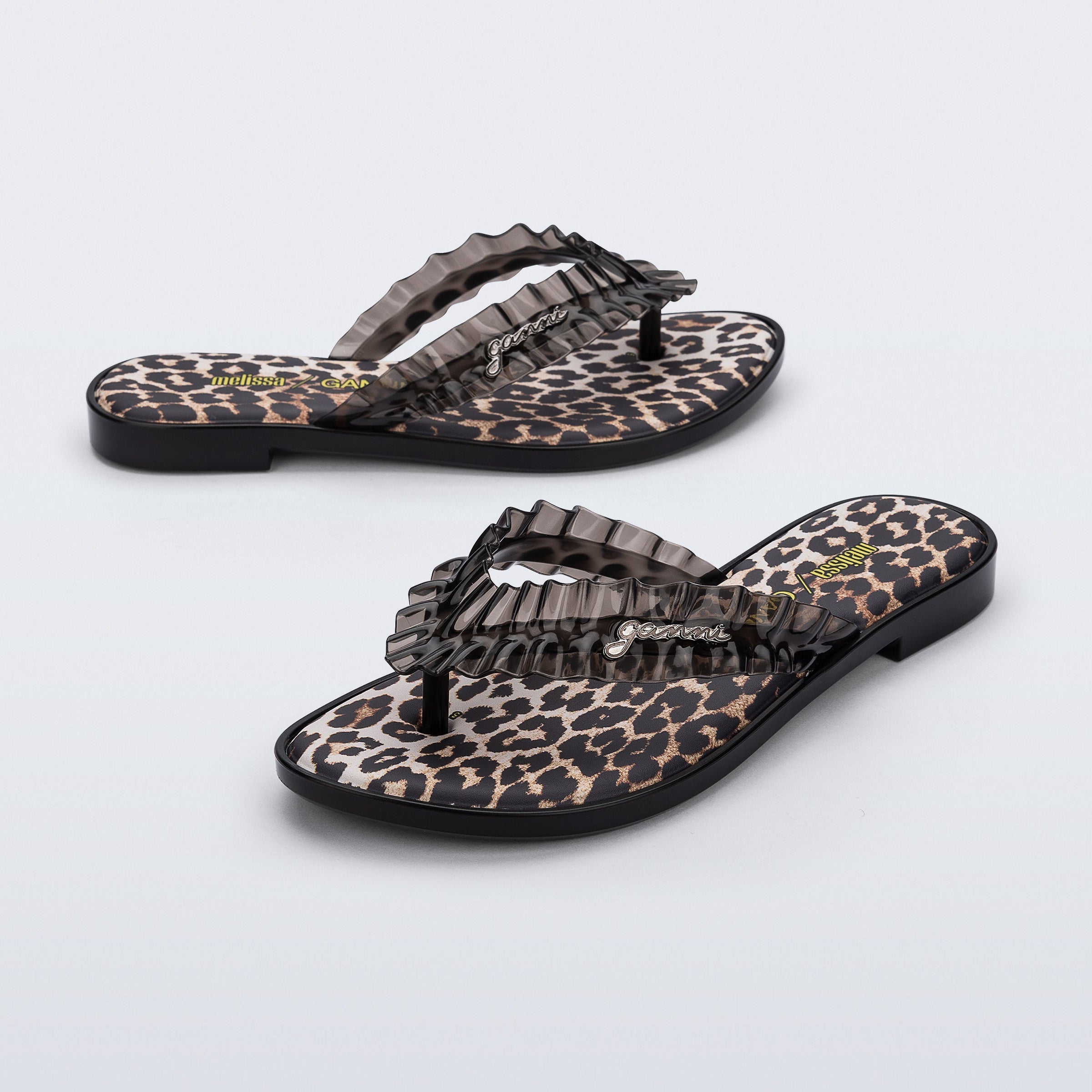 Melissa Flip Flop Slim + Ganni AD Black Klapki Damskie Czarne