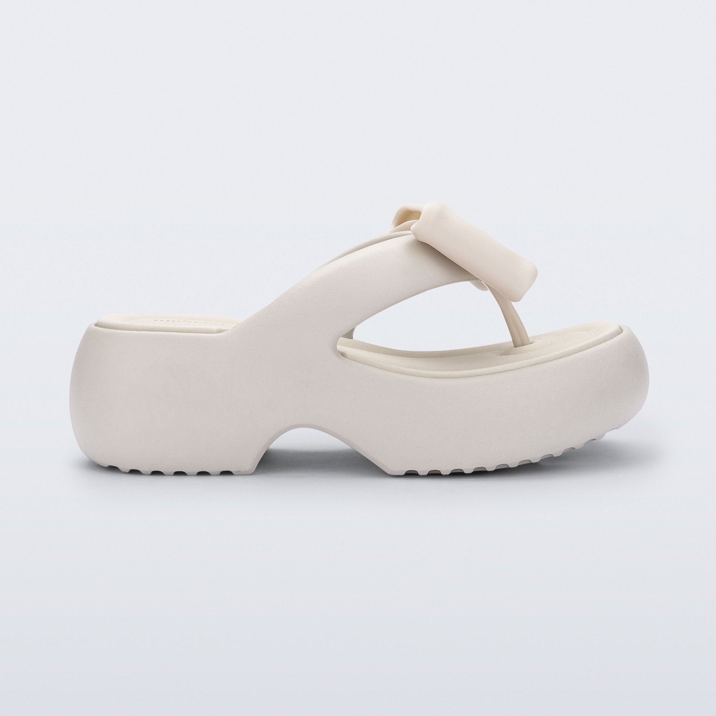 Melissa Free Fuzzy Platform Bow AD Beige Sandały Na Platformie Damskie Beżowe